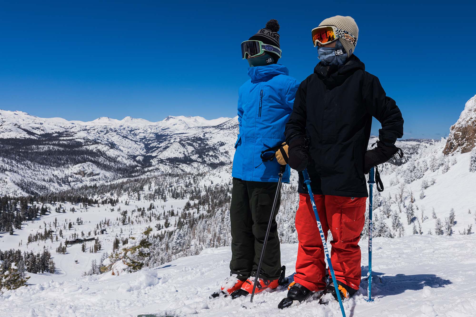 two young kids dressed for skiing