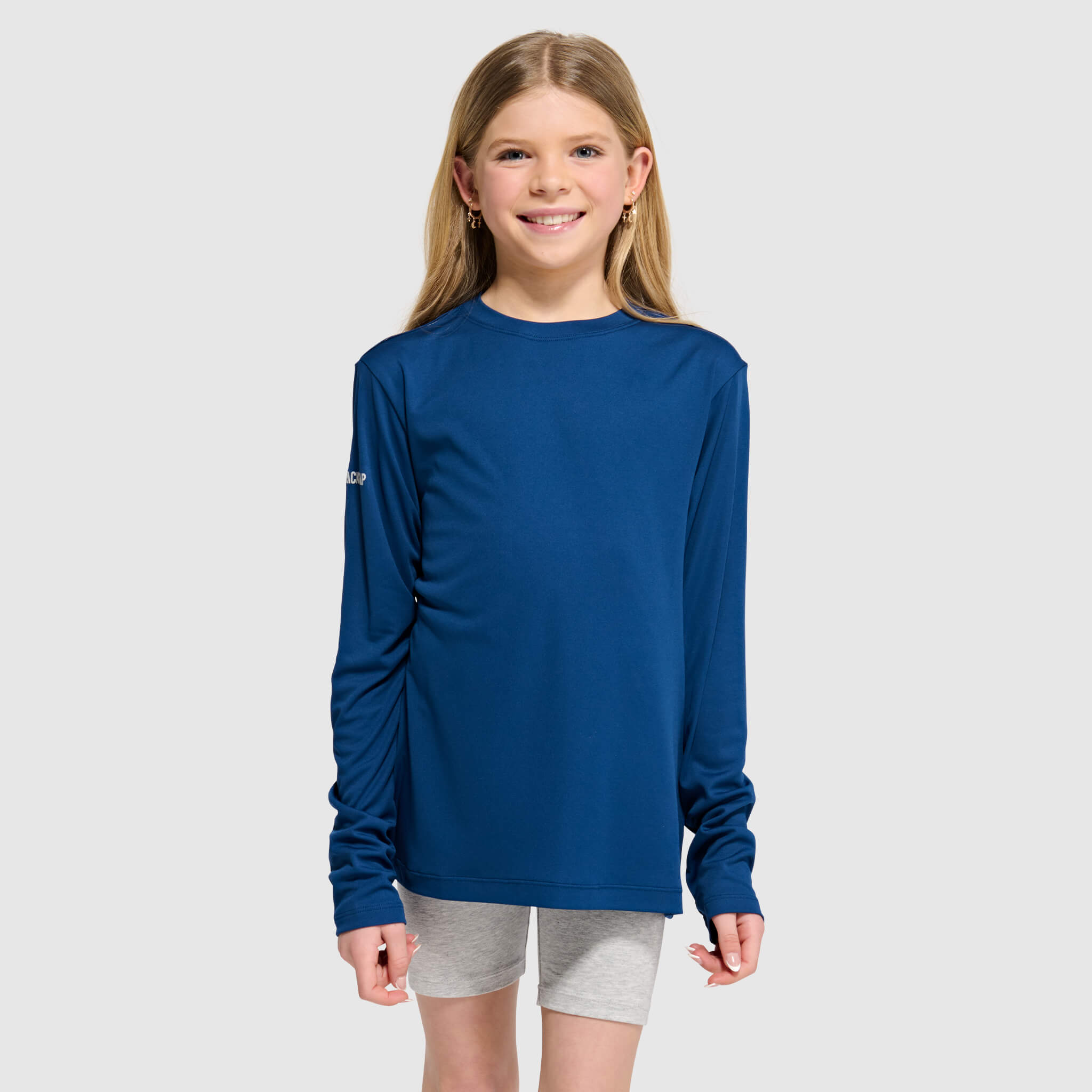 Big Kids' Brackish Crewneck Long Sleeve BlackStrap #color_deschutes