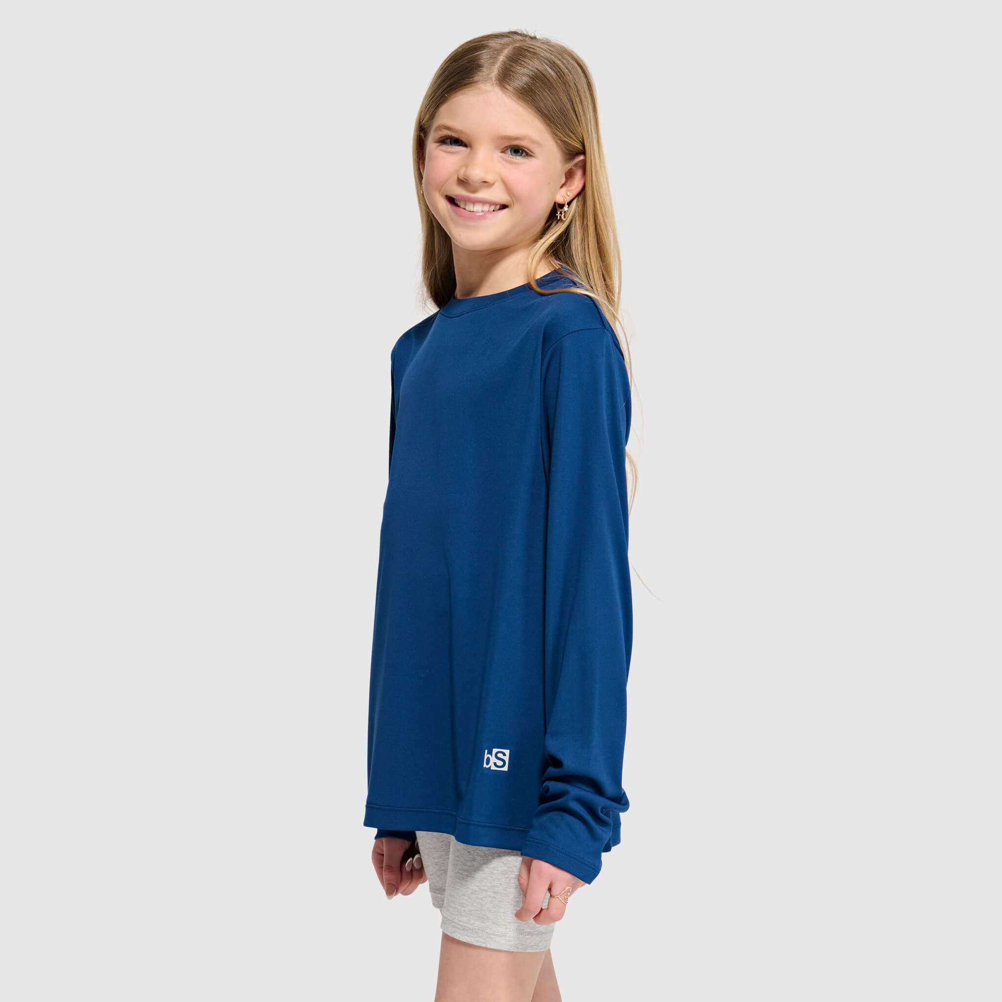 Big Kids' Brackish Crewneck Long Sleeve BlackStrap #color_deschutes