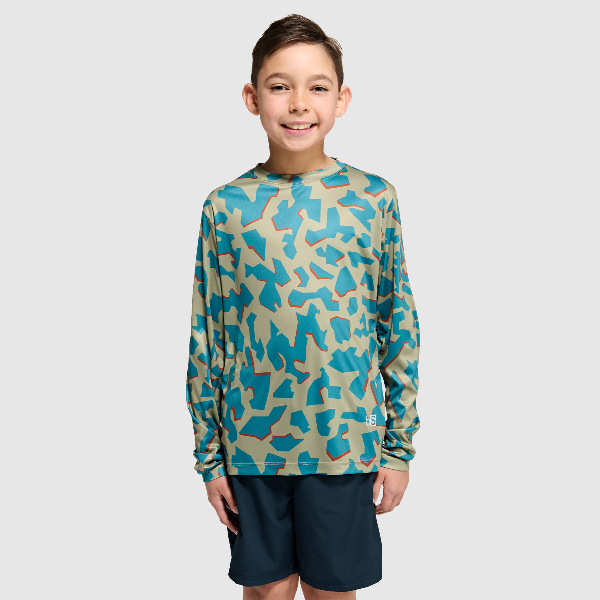 Big Kids' Brackish Crewneck Long Sleeve BlackStrap #color_dimentical sagebrush