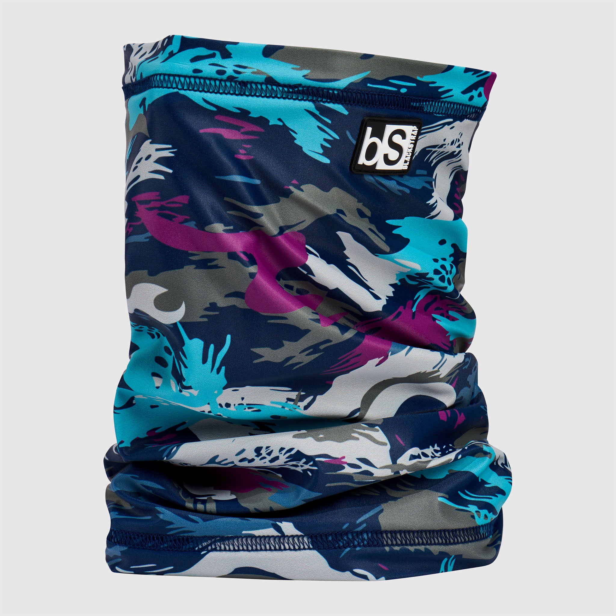 Dual Layer Tube Neck Warmer | Prints BlackStrap #color_motion glacier