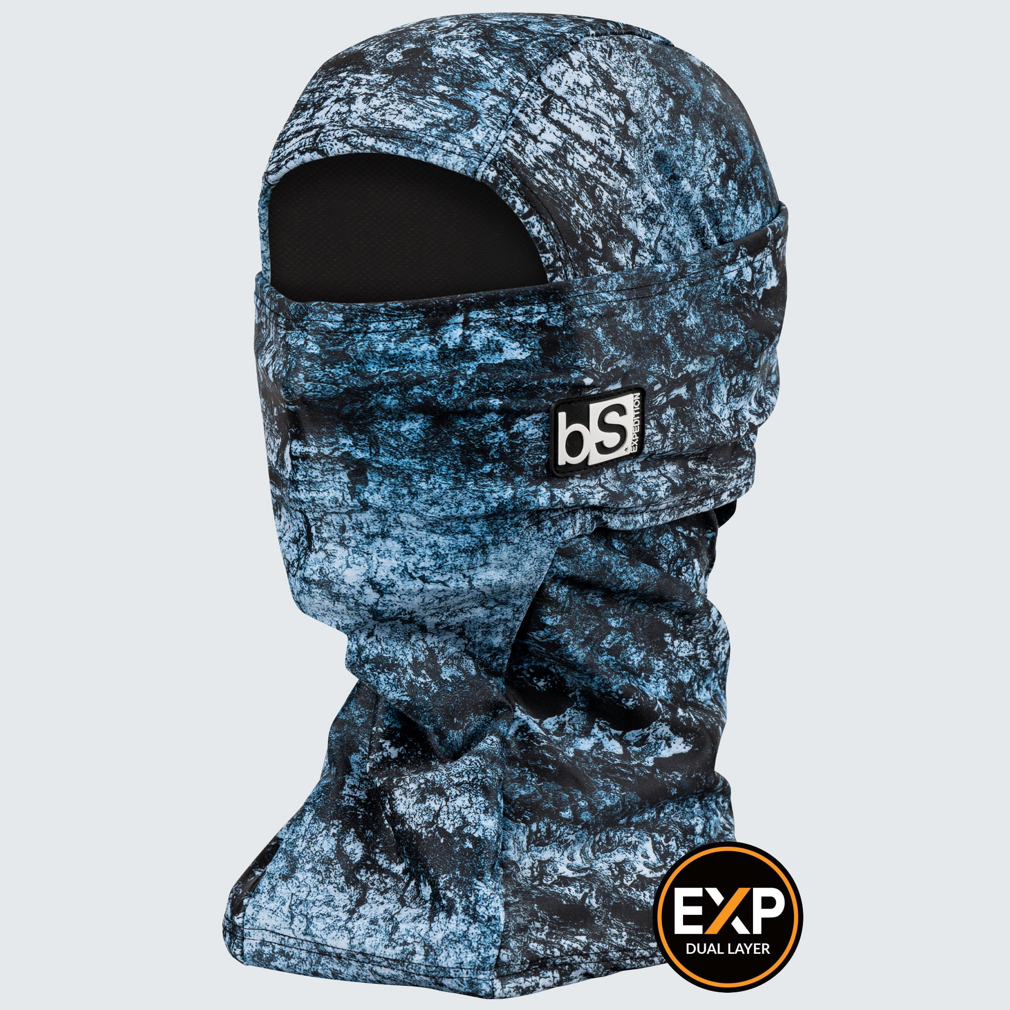 Expedition Hood Balaclava | Prints BlackStrap Bark Blue #color_bark blue