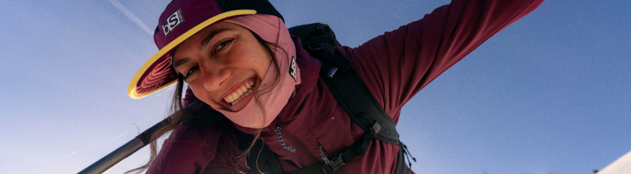 Woman in her new Dawn balaclava tailored for the perfect fit from BlackStrap.