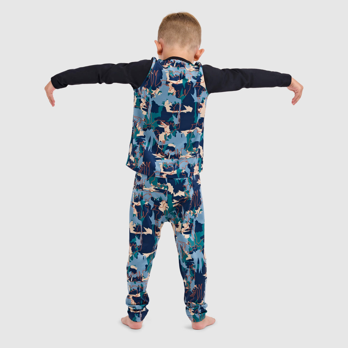 Kids' Little Pine Crewneck Long Sleeve BlackStrap #color_badlands deschutes
