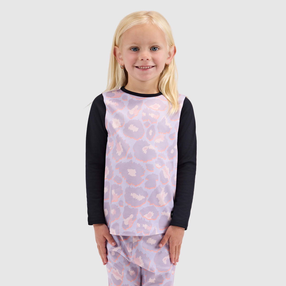 Kids' Little Pine Crewneck Long Sleeve BlackStrap #color_ocelot dusk