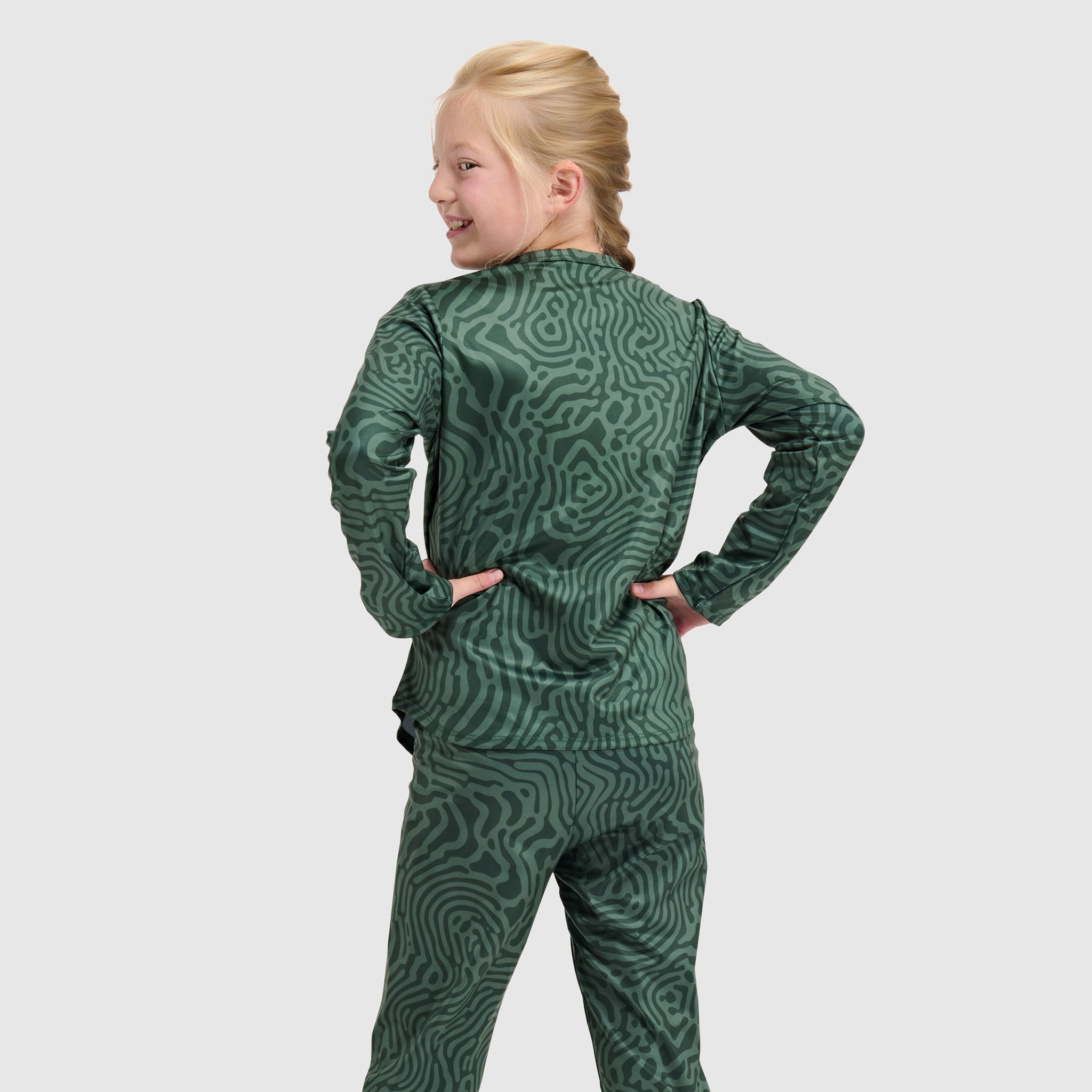 Big Kids' Evolver Crewneck Long Sleeve BlackStrap #color_inprint obsidian