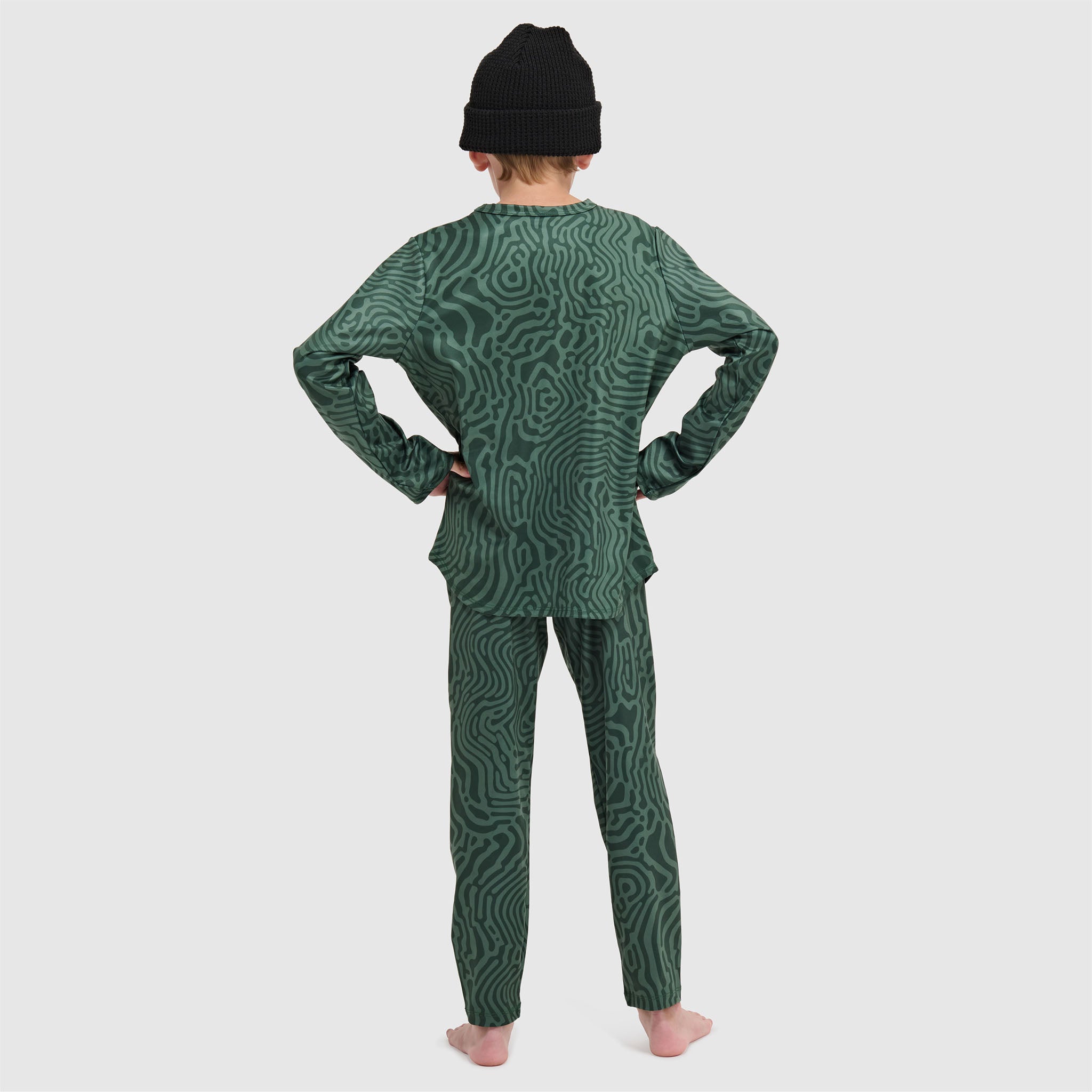 Big Kids' Evolver Crewneck Long Sleeve BlackStrap #color_inprint obsidian