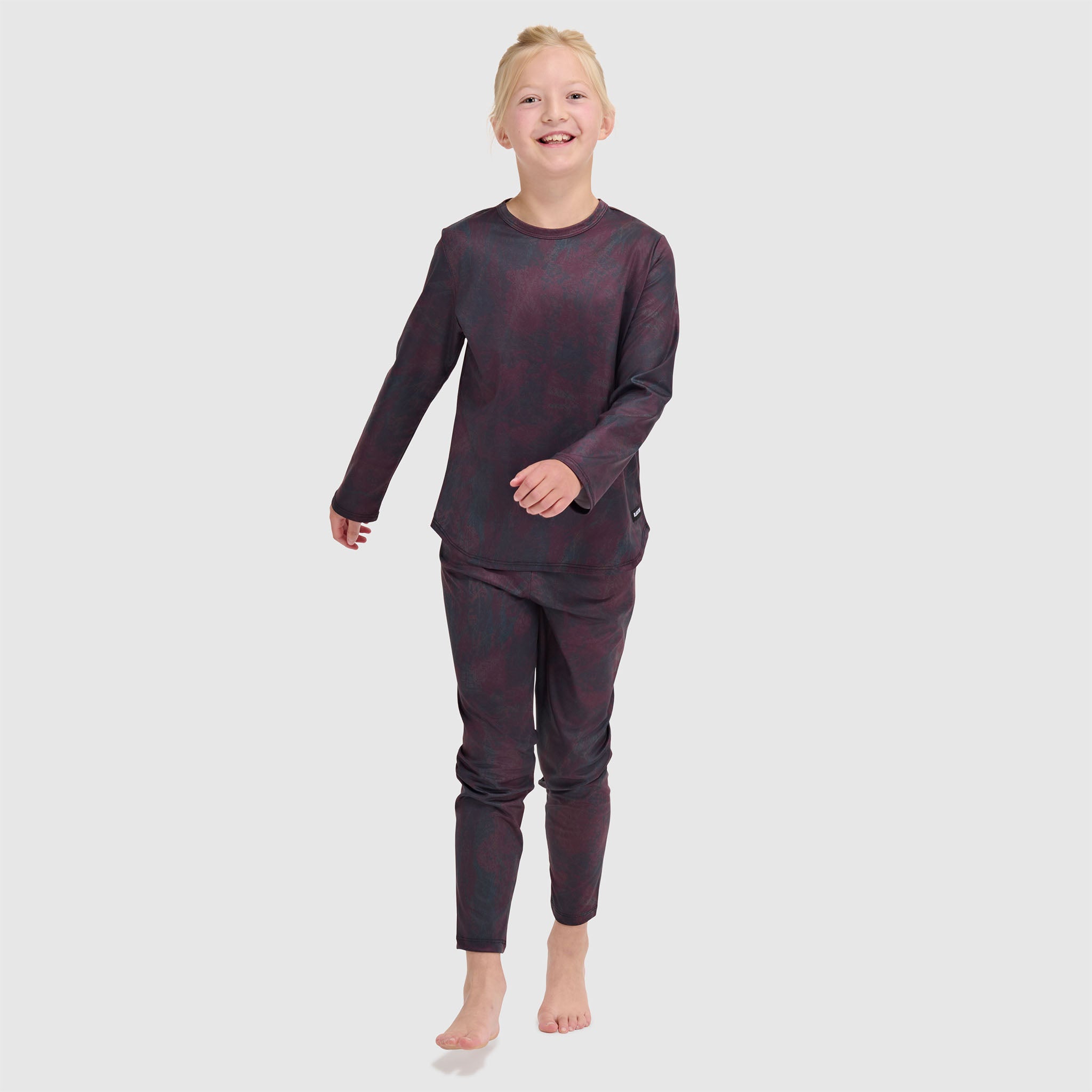 Big Kids' Evolver Crewneck Long Sleeve BlackStrap #color_pulse cherry