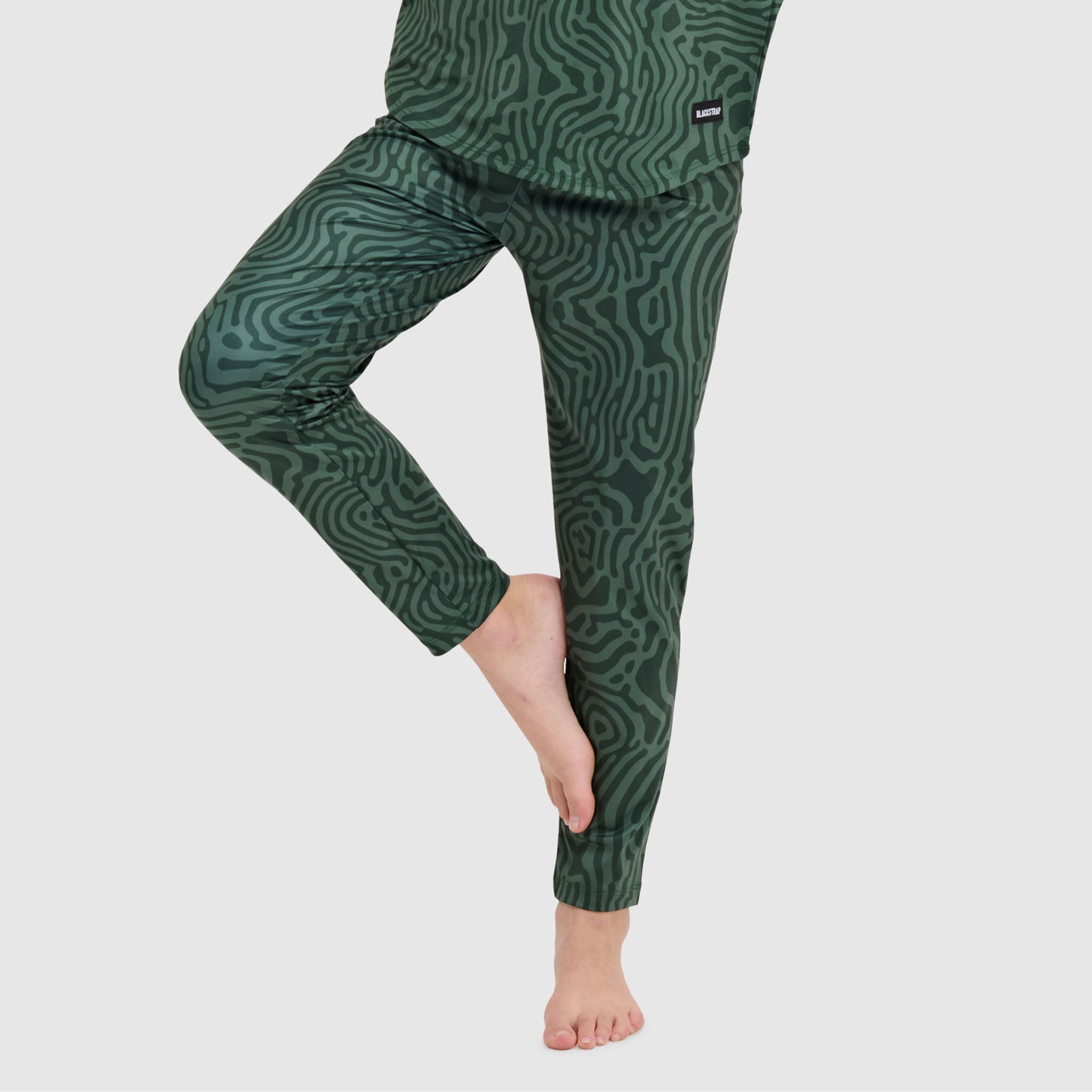 Big Kids' Evolver Baselayer Pant BlackStrap #color_inprint obsidian