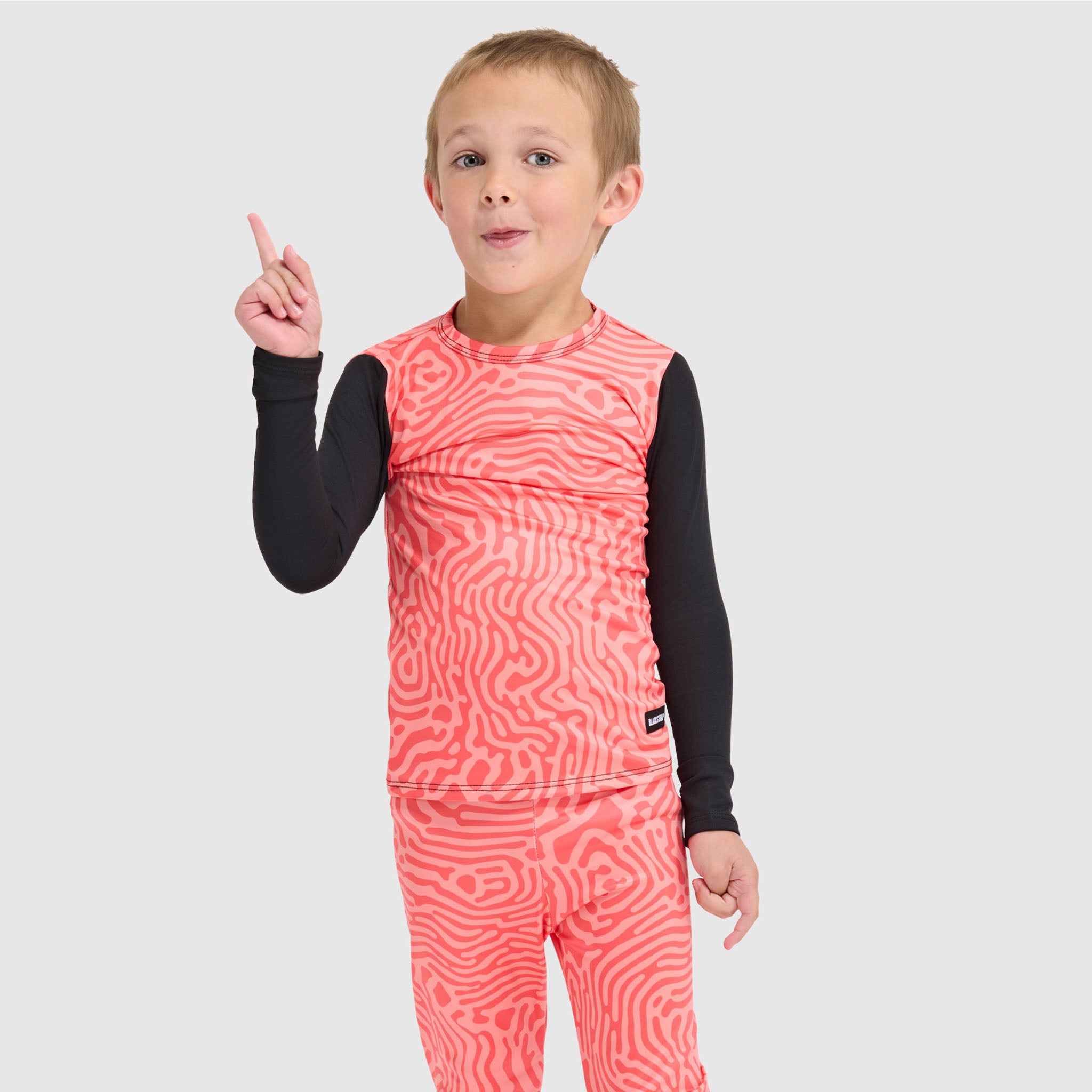 Kids' Little Pine Crewneck Long Sleeve BlackStrap #color_inprint maple