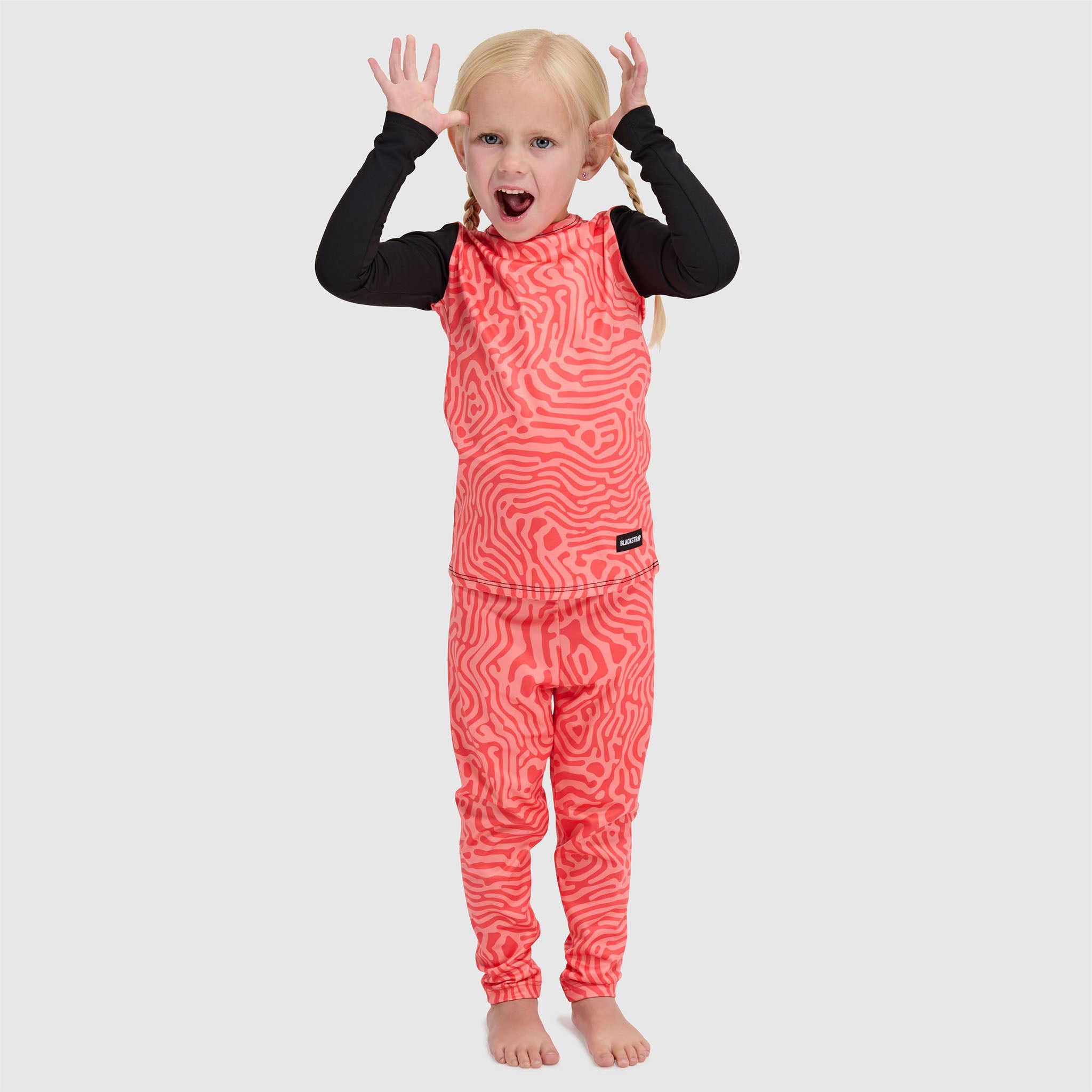 Kids' Little Pine Crewneck Long Sleeve BlackStrap #color_inprint maple