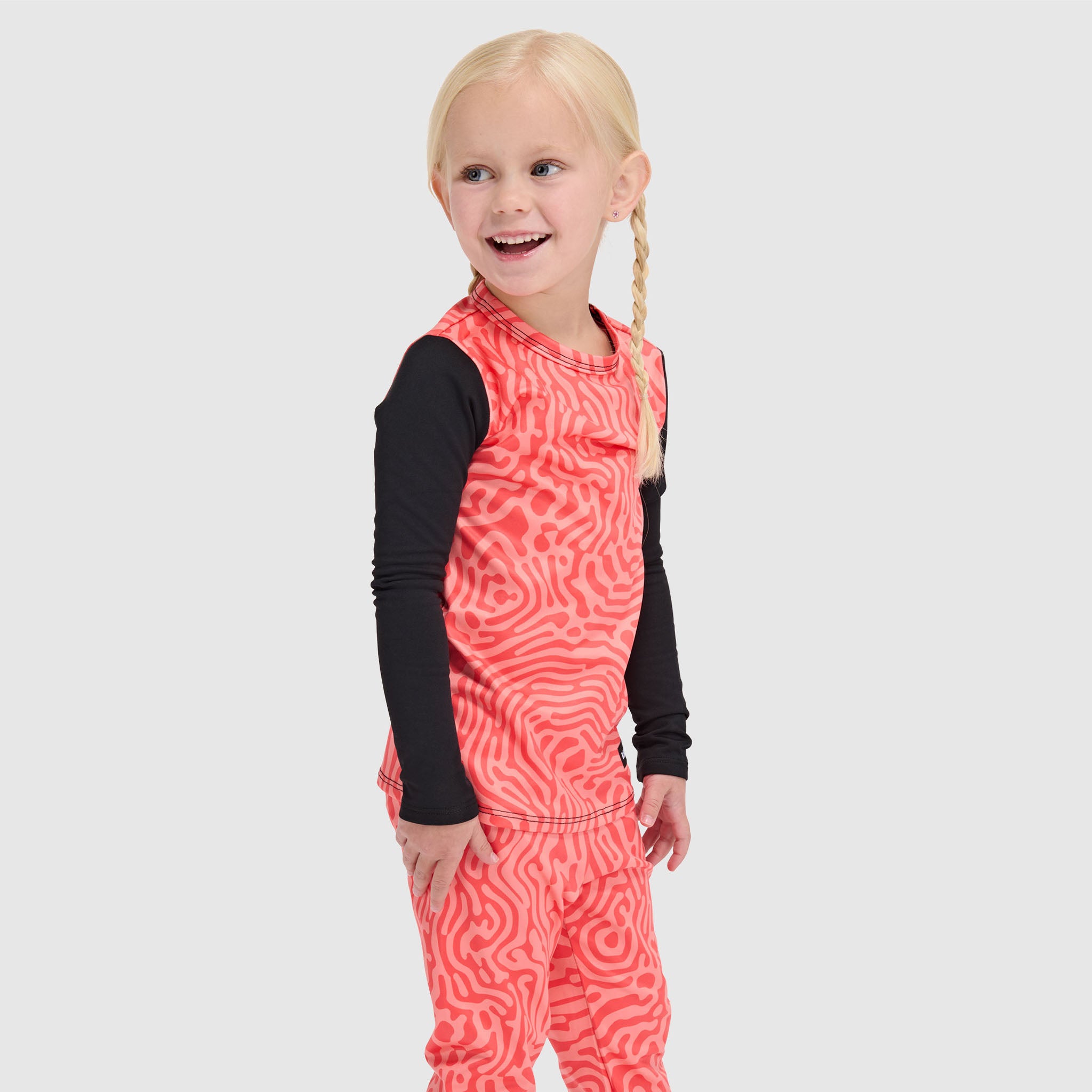 Kids' Little Pine Crewneck Long Sleeve BlackStrap #color_inprint maple