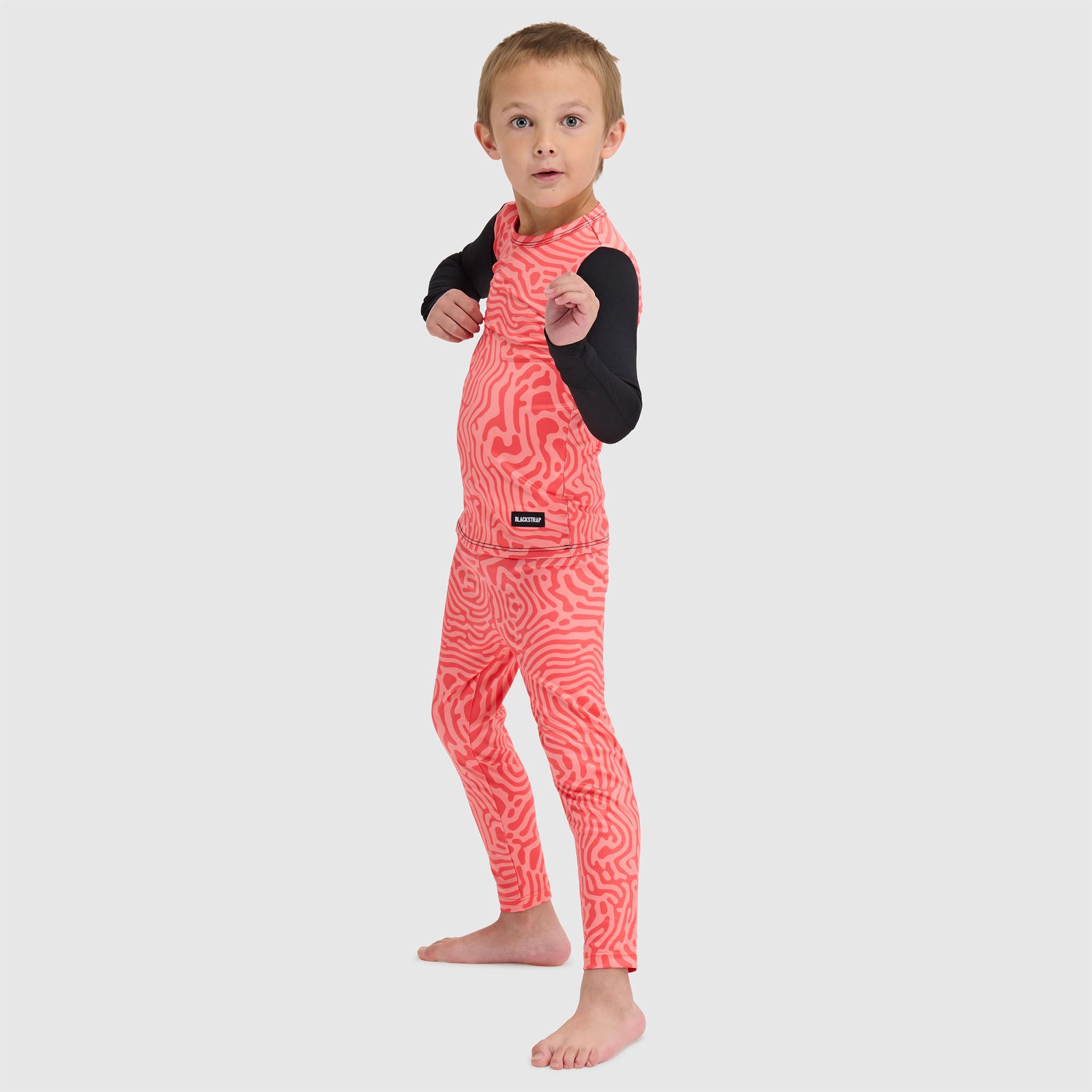 Kids' Little Pine Crewneck Long Sleeve BlackStrap #color_inprint maple