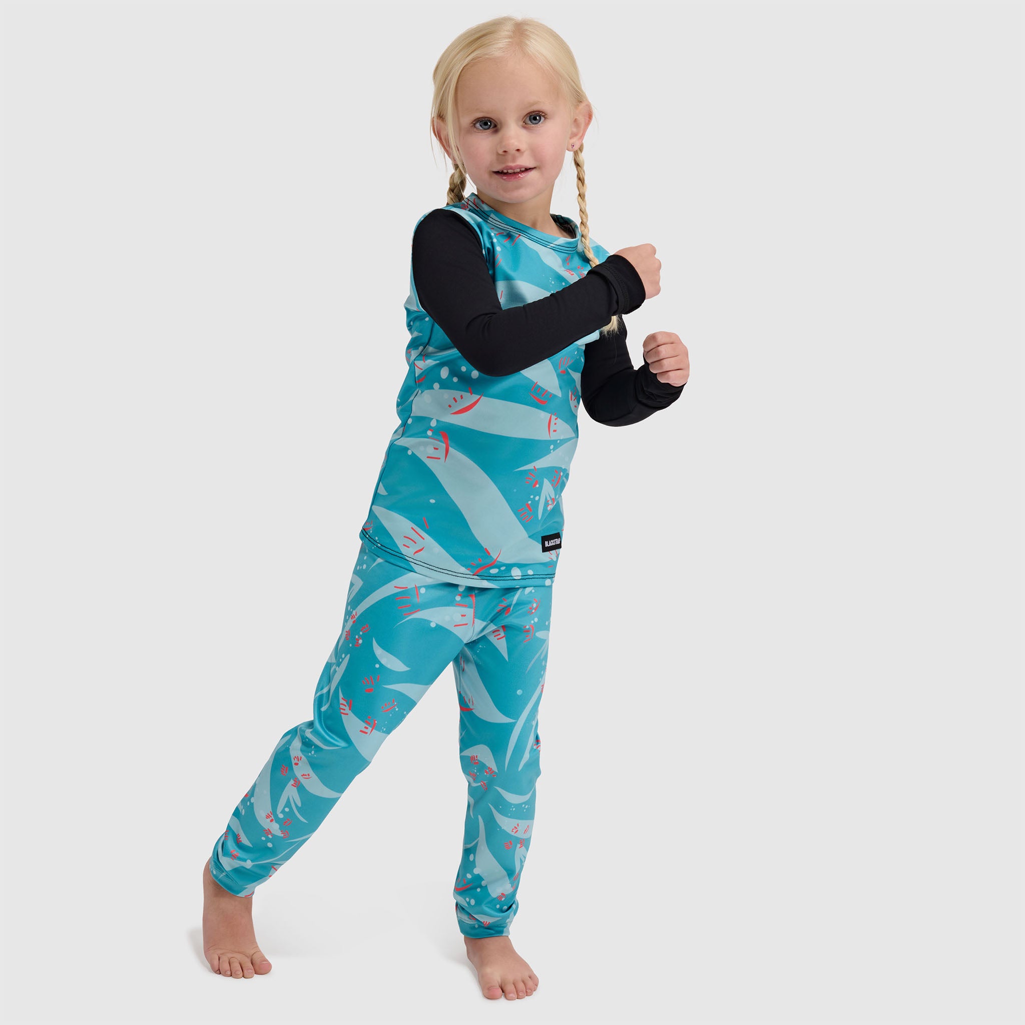 Kids' Little Pine Crewneck Long Sleeve BlackStrap #color_origami glacier