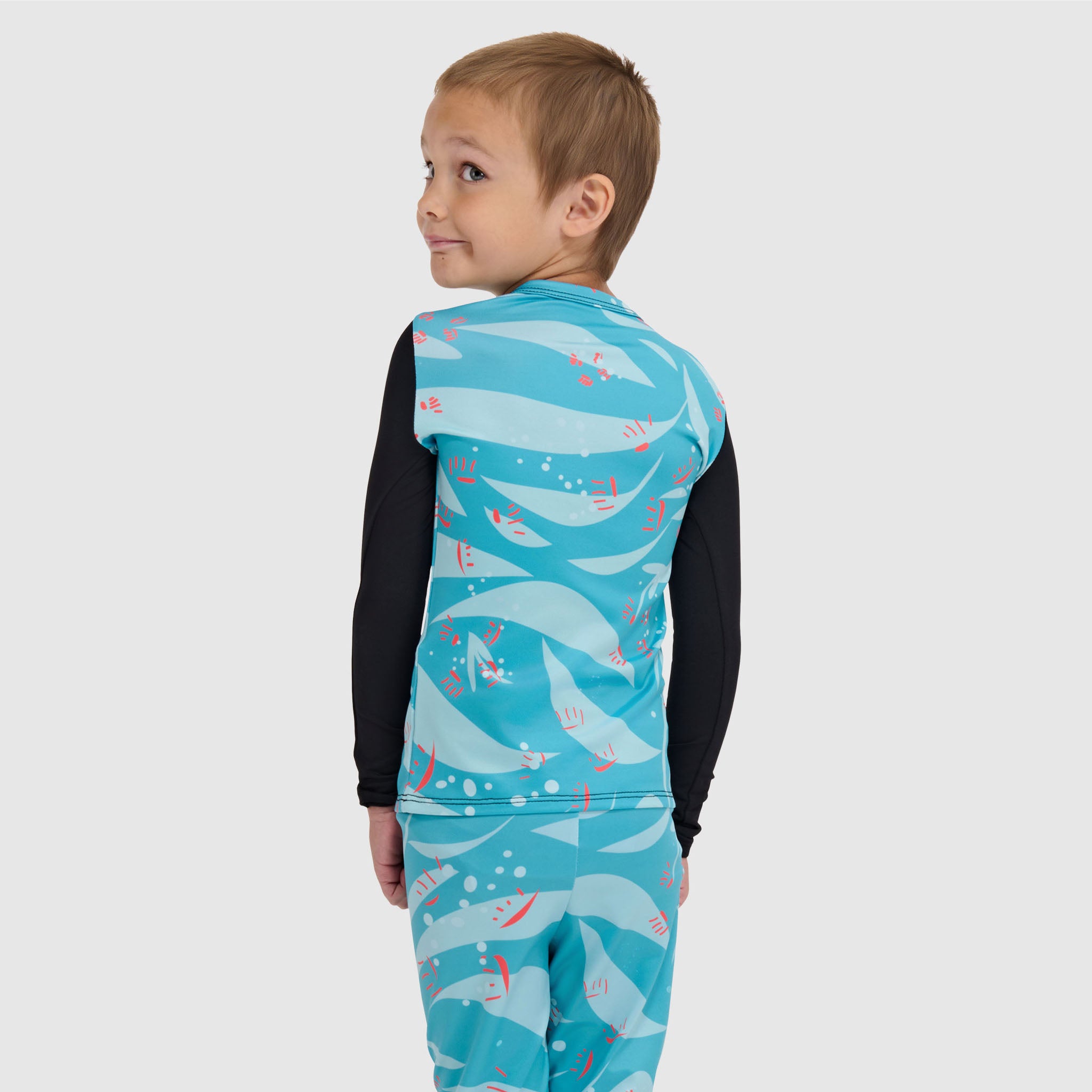 Kids' Little Pine Crewneck Long Sleeve BlackStrap #color_origami glacier
