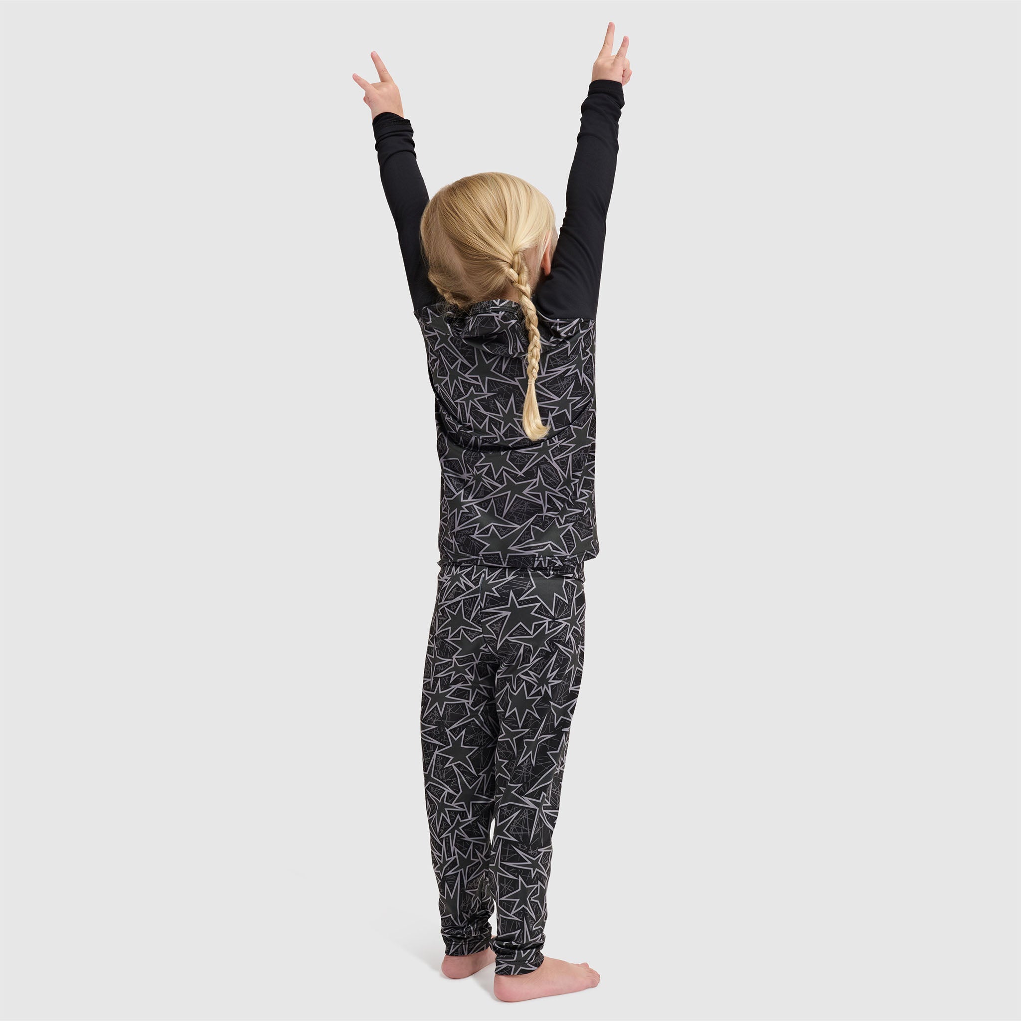 Kids' Little Pine Crewneck Long Sleeve BlackStrap #color_star smoldered