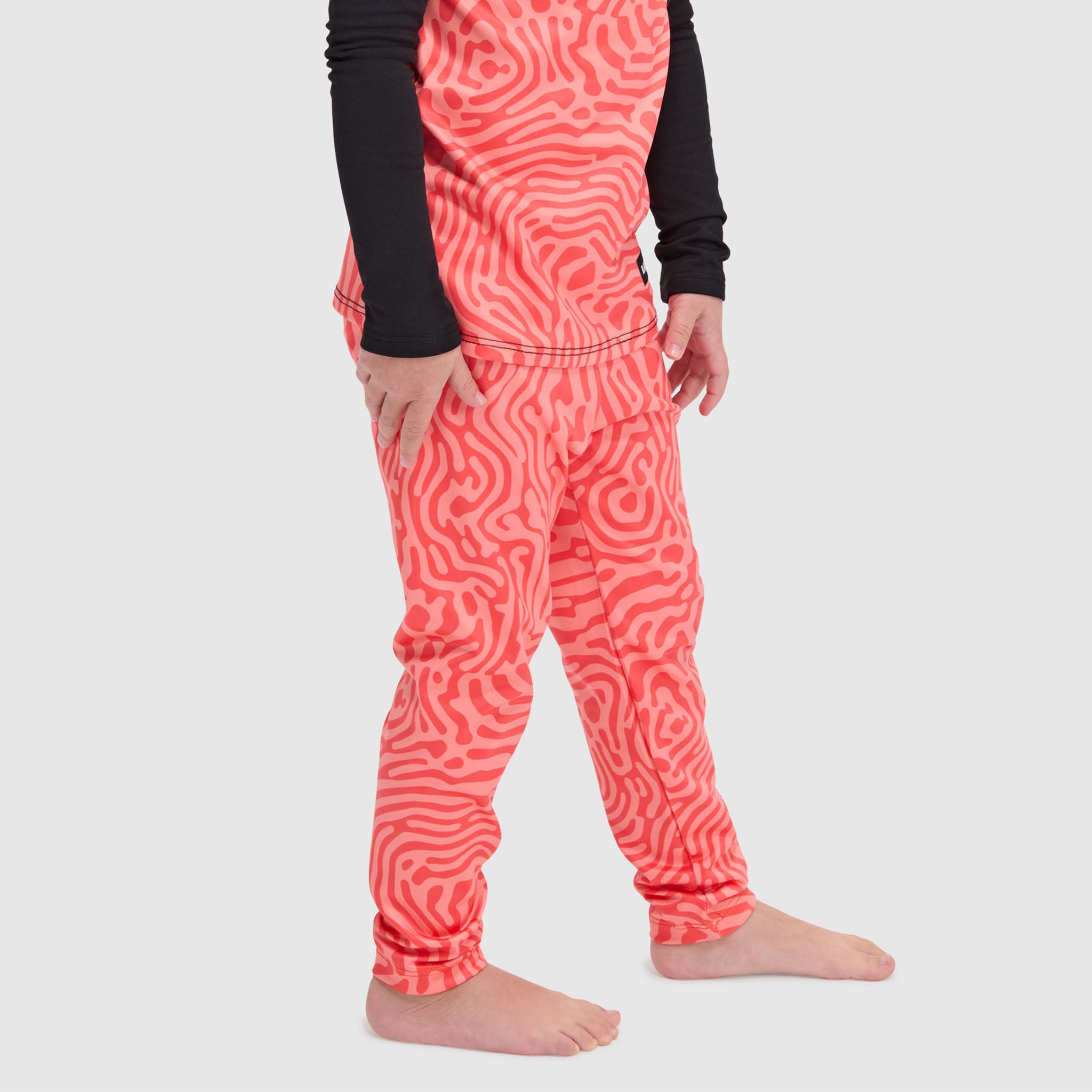 Kids' Little Pine Baselayer Pant BlackStrap #color_inprint maple
