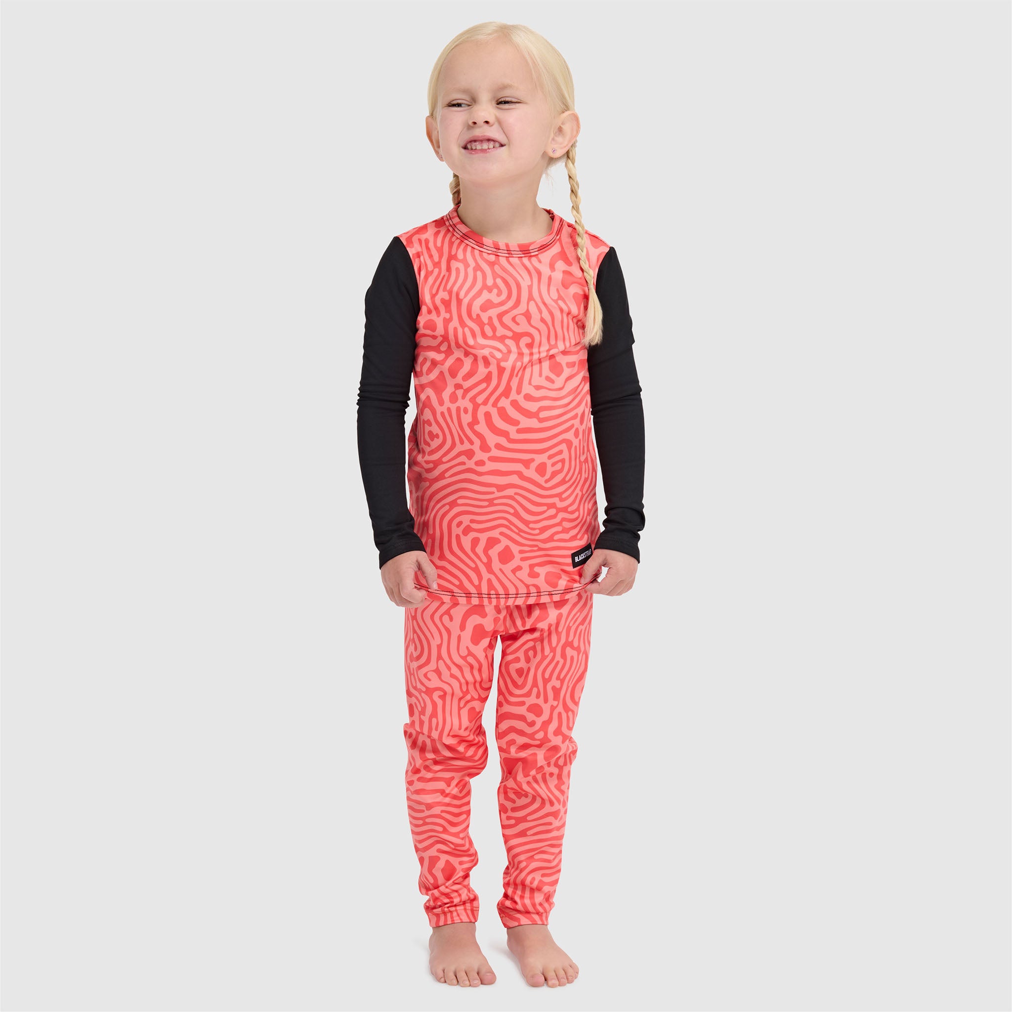 Kids' Little Pine Baselayer Pant BlackStrap #color_inprint maple