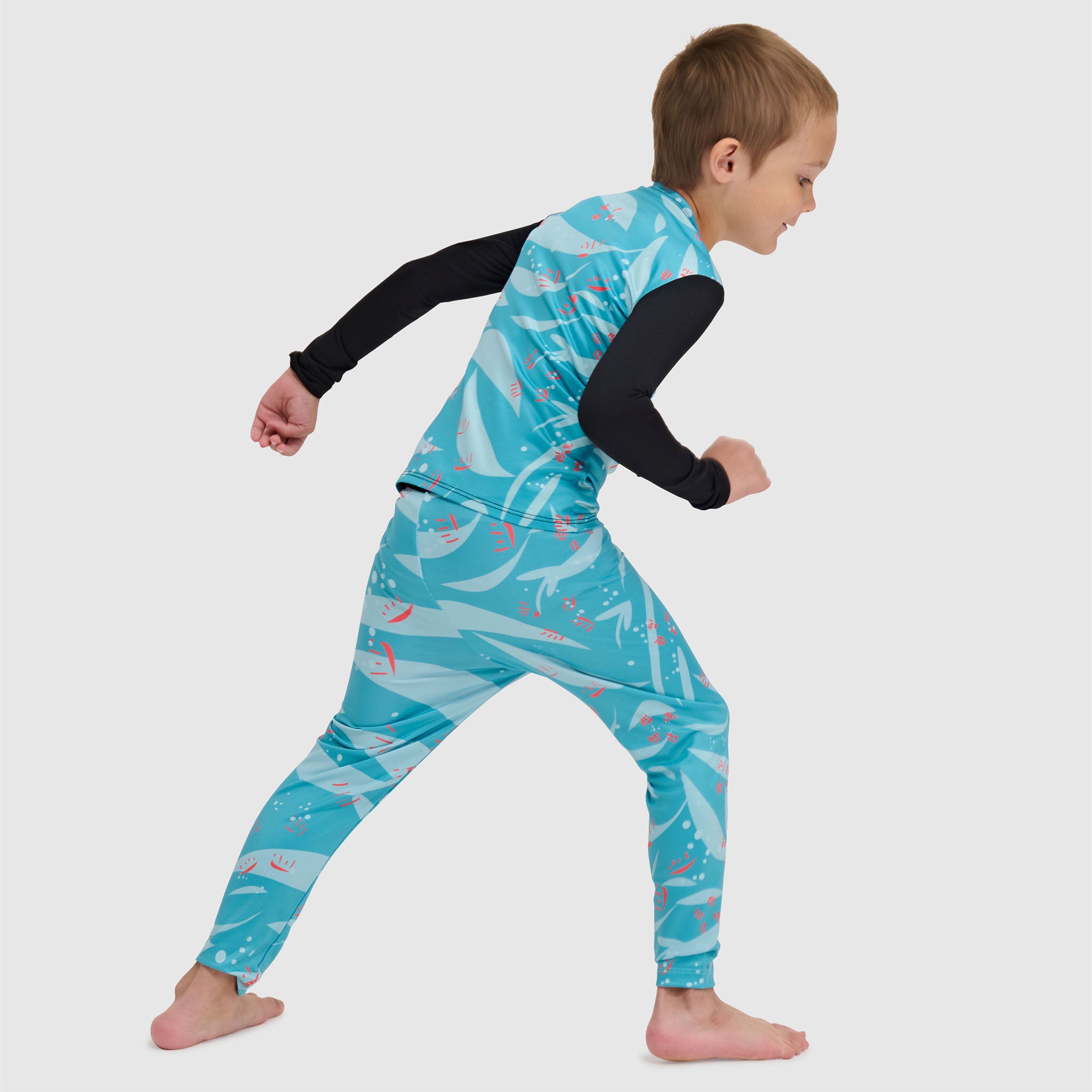 Kids' Little Pine Baselayer Pant BlackStrap #color_origami glacier