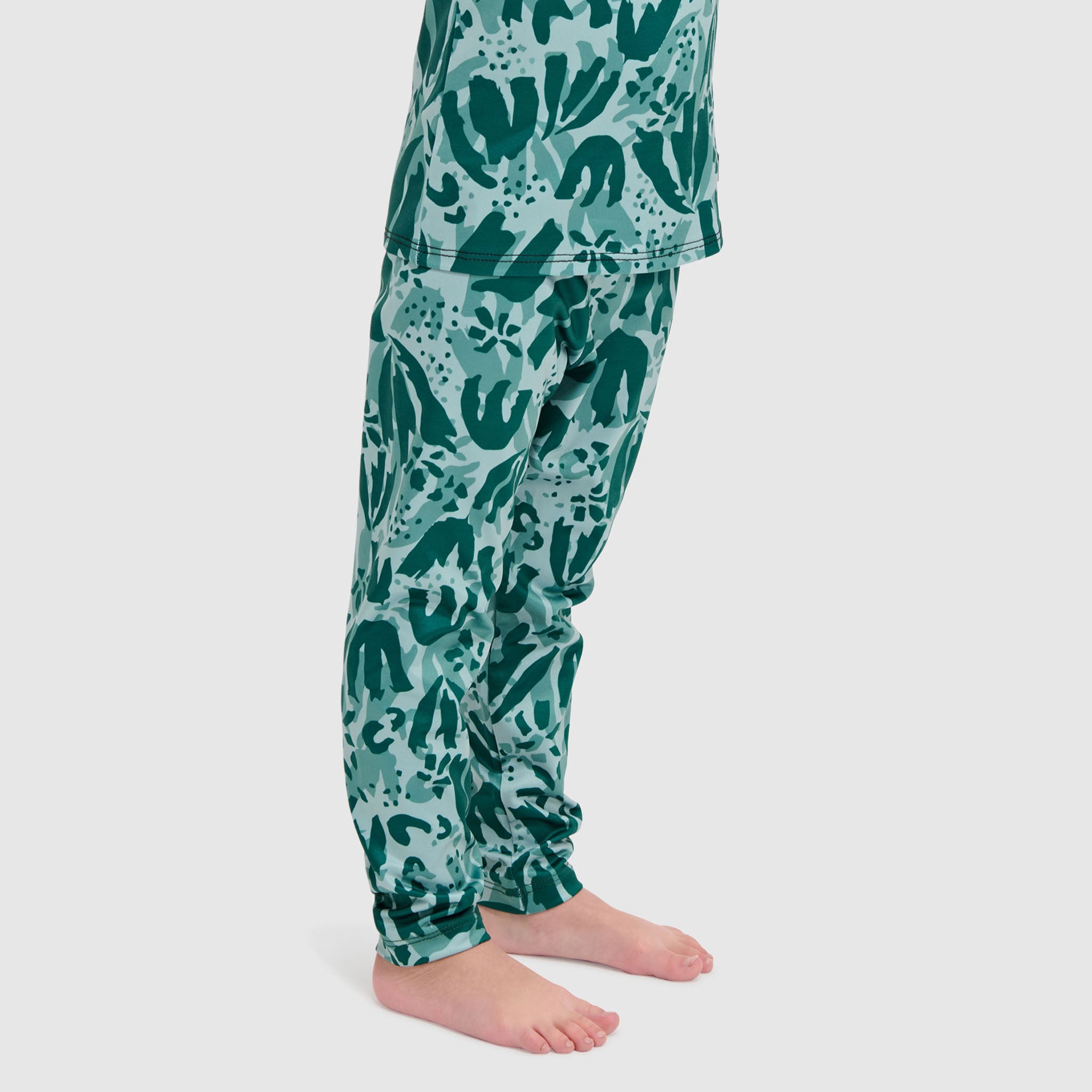 Kids' Little Pine Baselayer Pant BlackStrap #color_tracked evergreen