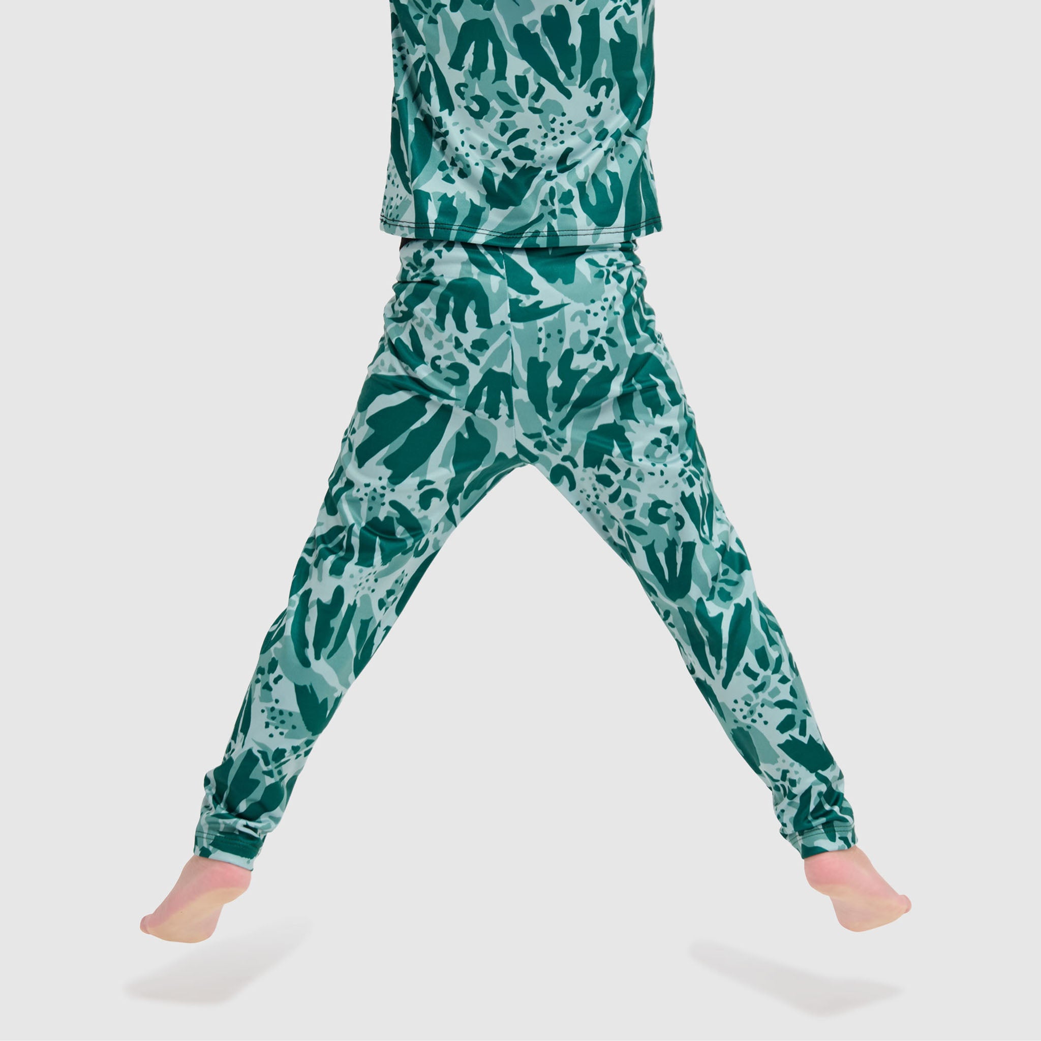 Kids' Little Pine Baselayer Pant BlackStrap #color_tracked evergreen