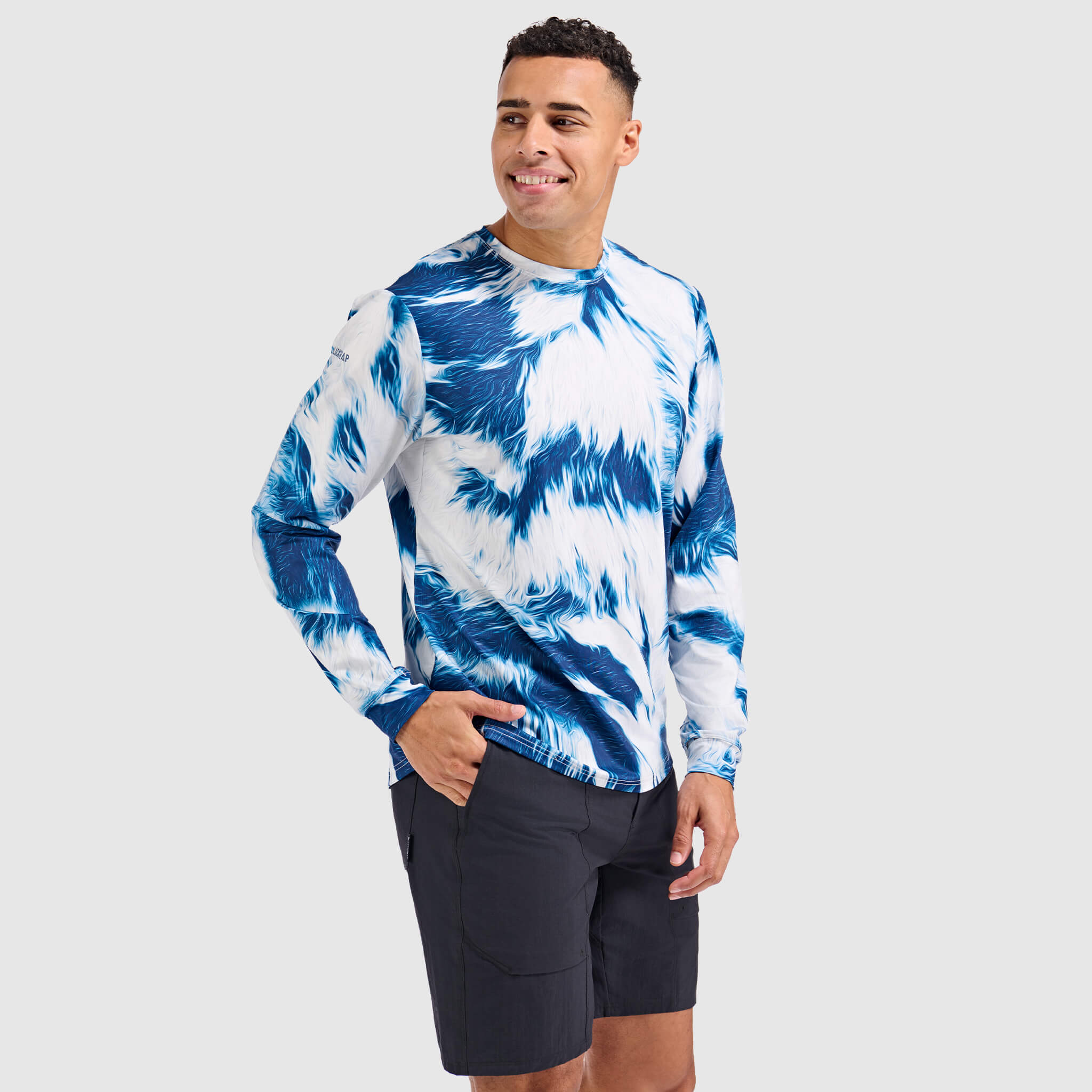 Men's Brackish Crewneck Long Sleeve BlackStrap #color_fur deschutes