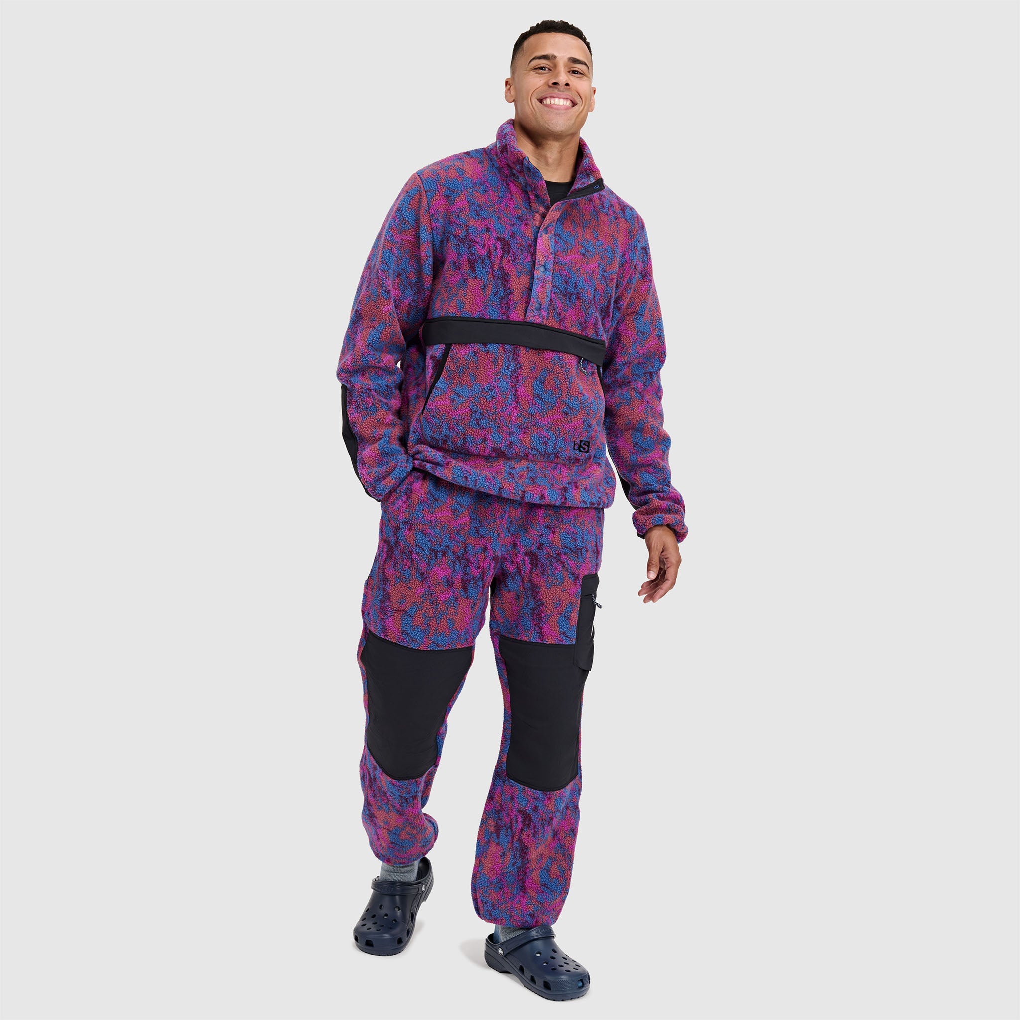 BlackStrap Mens Caldera Fleece Pant #color_pulse currant