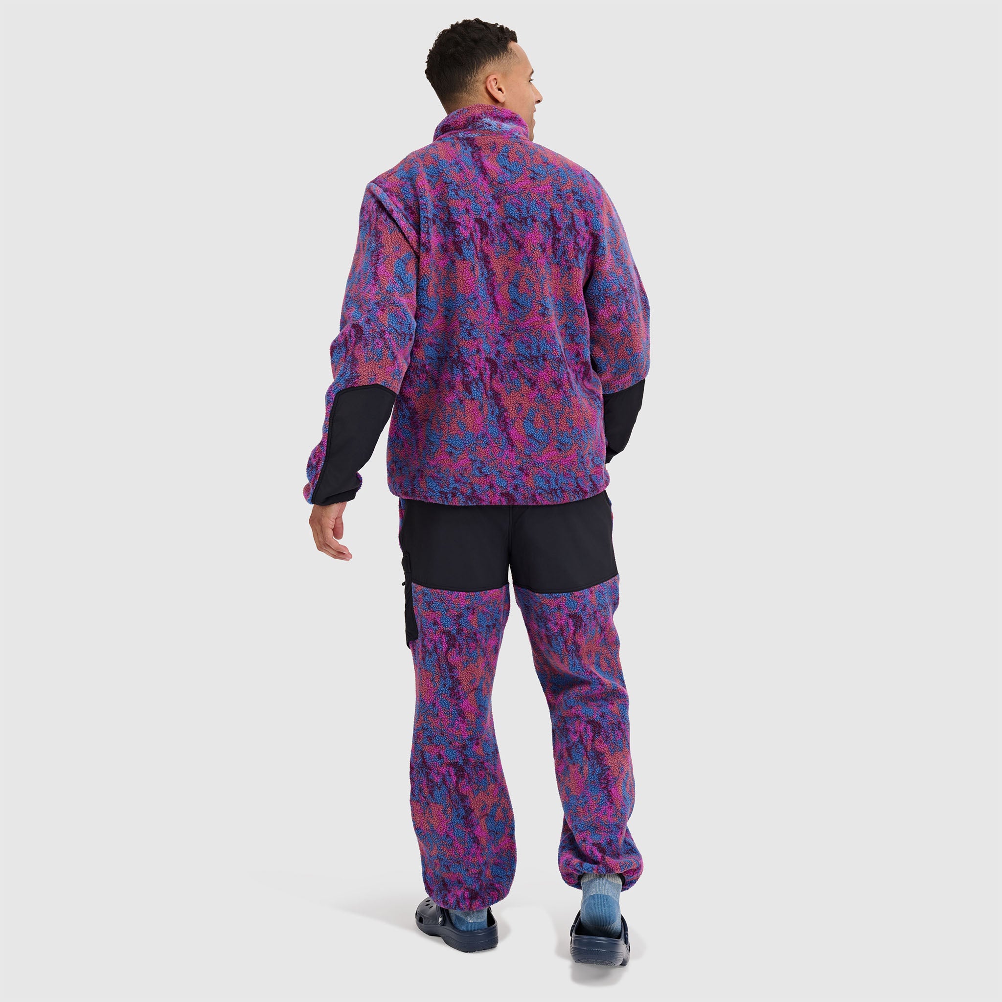 BlackStrap Mens Caldera Sherpa Fleece Half Snap #color_pulse currant