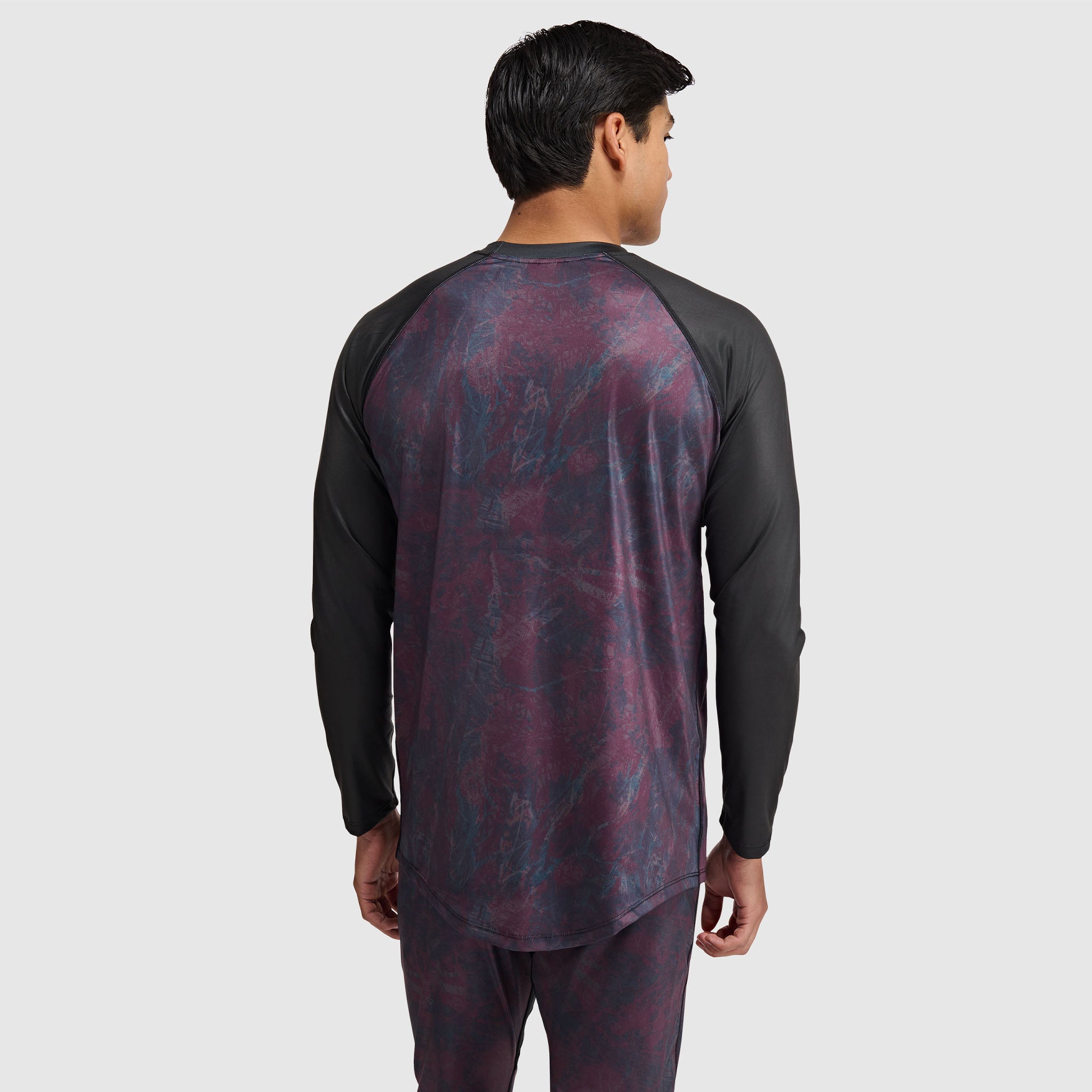 Men's Skyliner All-Season Base Layer Crewneck BlackStrap #color_pulse cherry