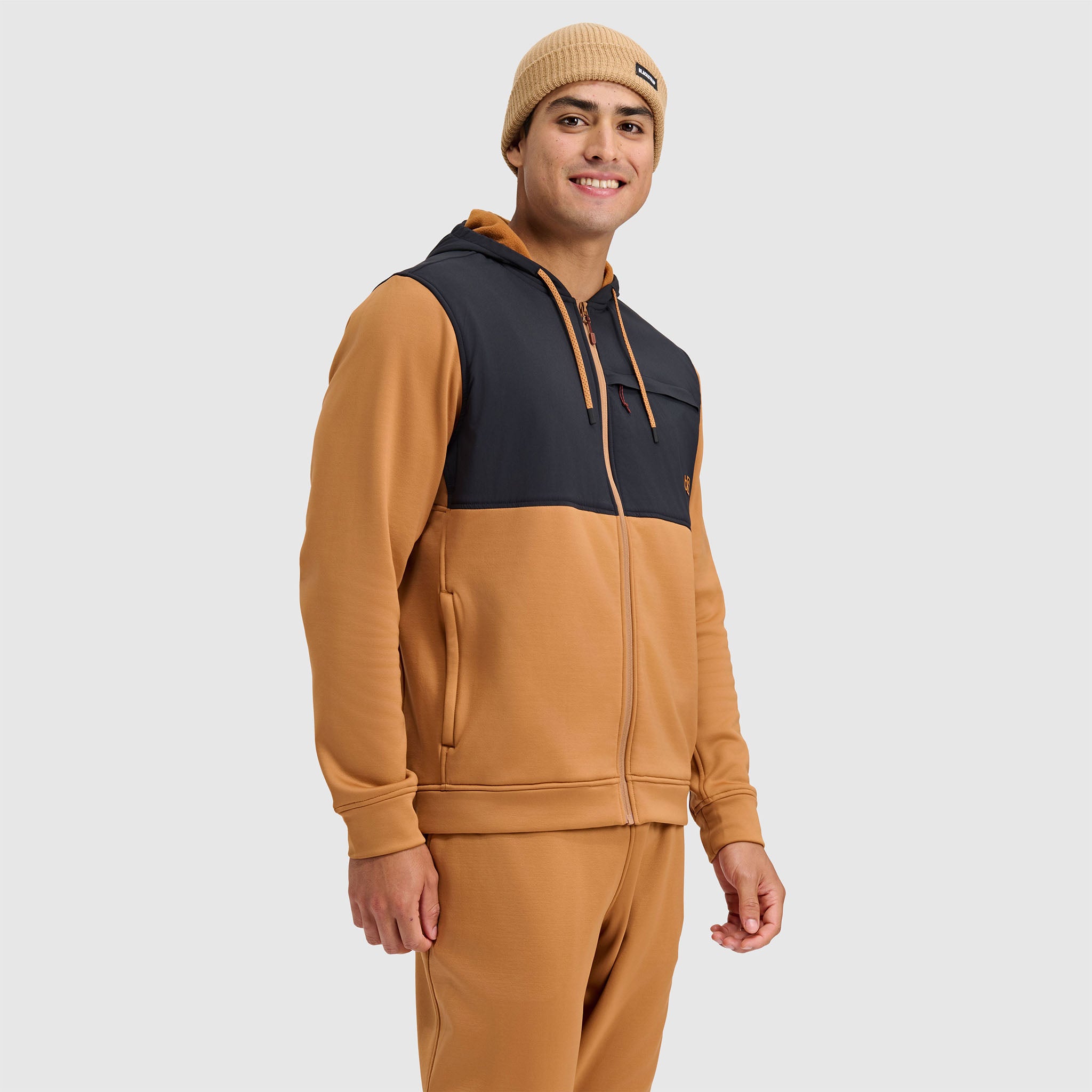 BlackStrap Mens Spectrum Full Zip Hoodie #color_fossil