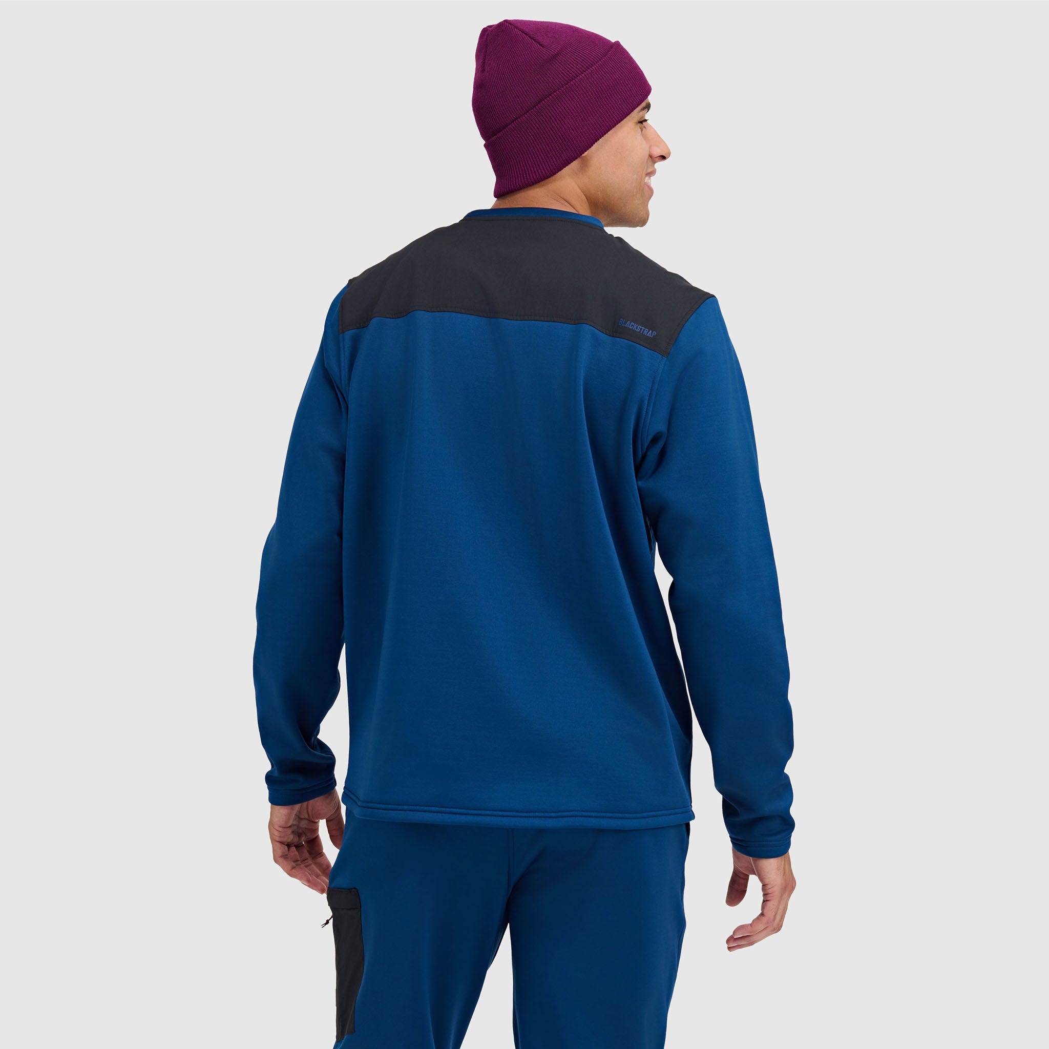 Mens Spectrum Fleece Pullover Crew #color_deschutes