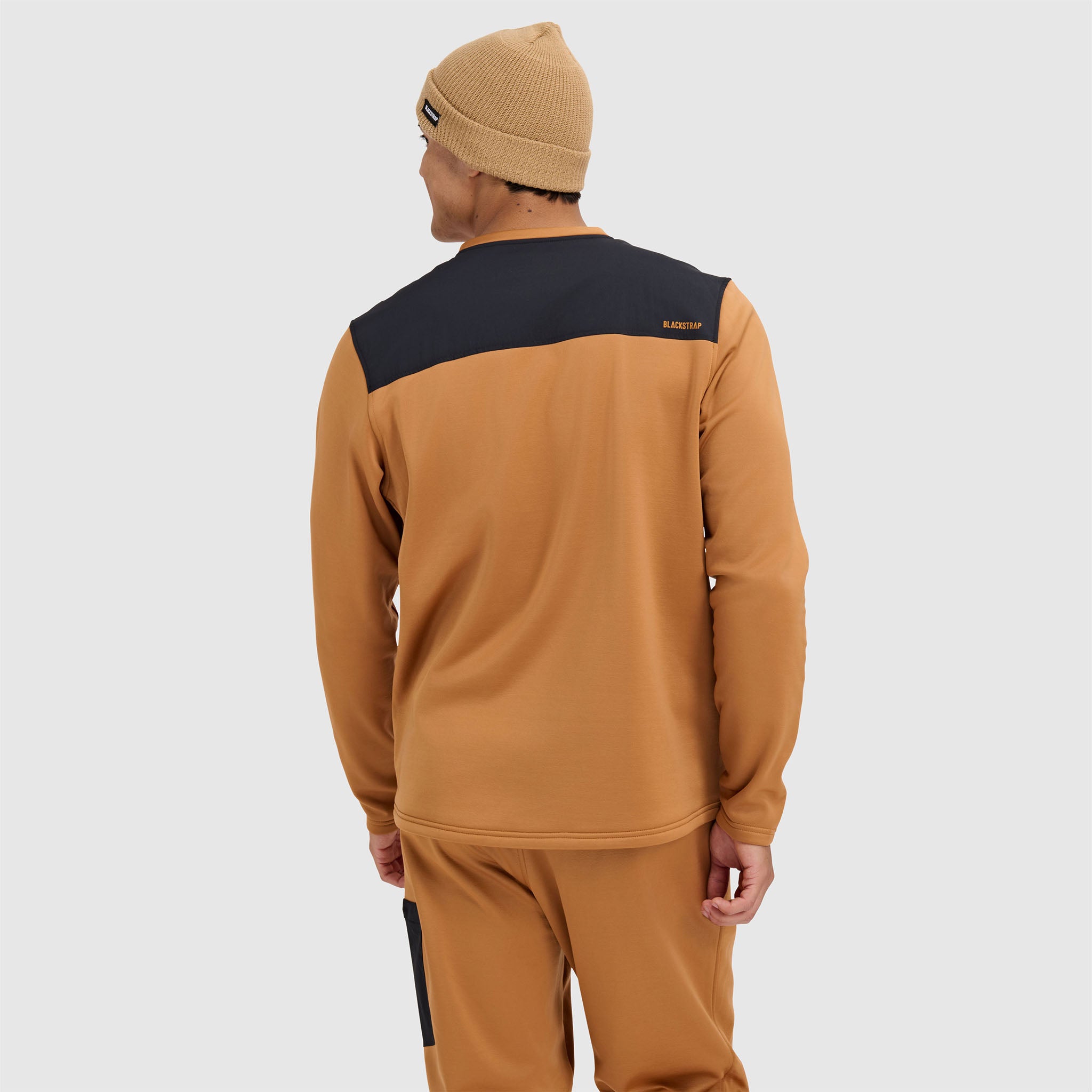 Mens Spectrum Fleece Pullover Crew #color_fossil