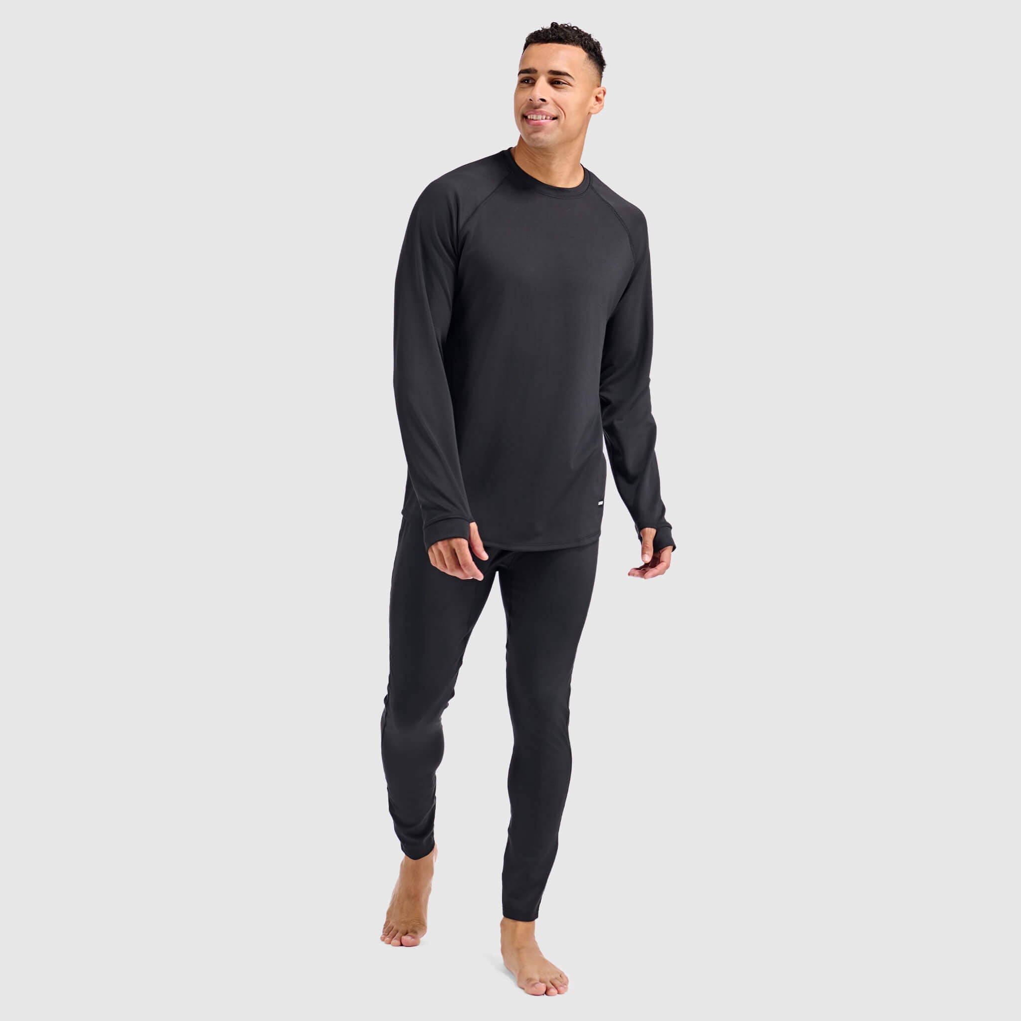 Men's Summit Base Layer Crewneck BlackStrap #color_black