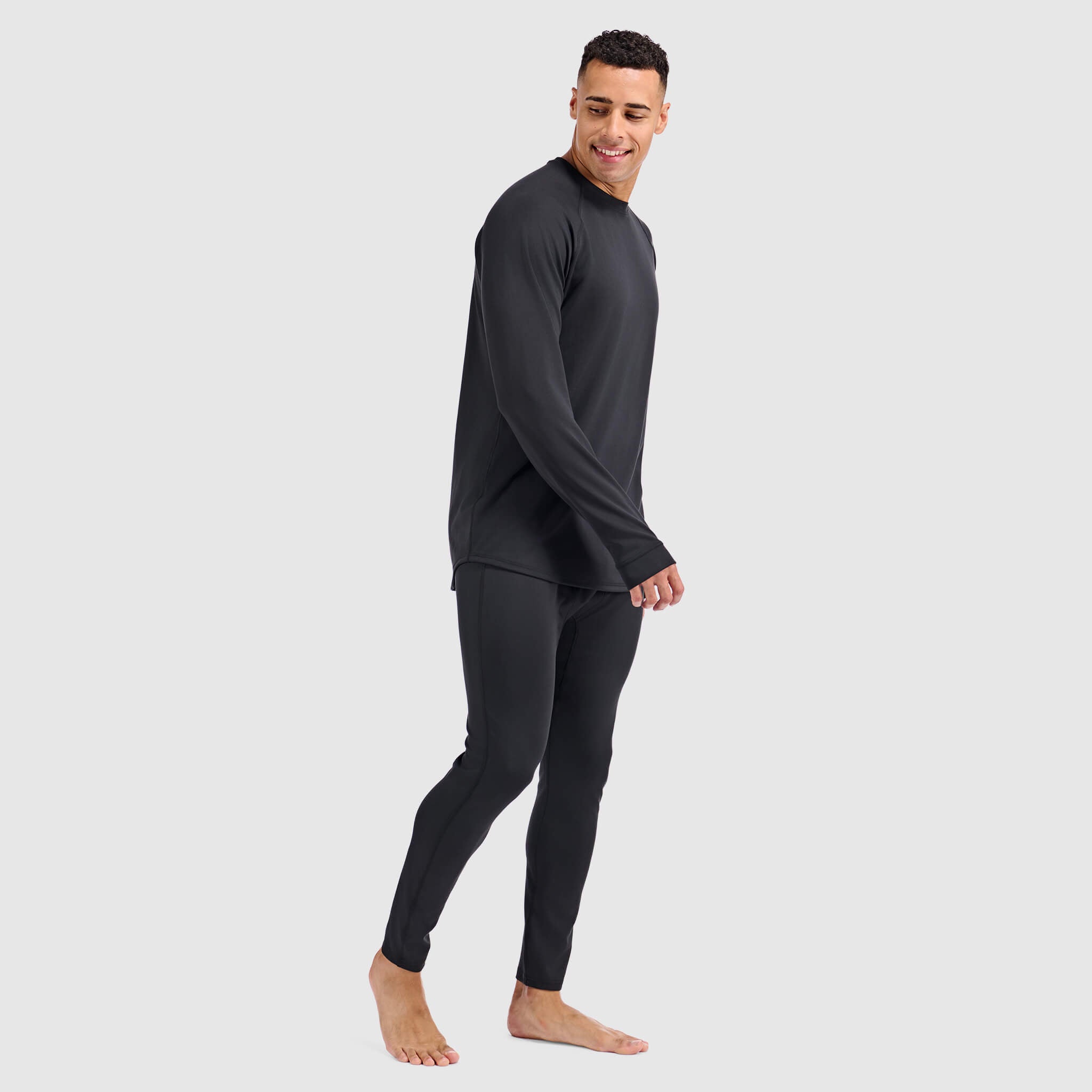 Men's Summit Base Layer Crewneck BlackStrap #color_black