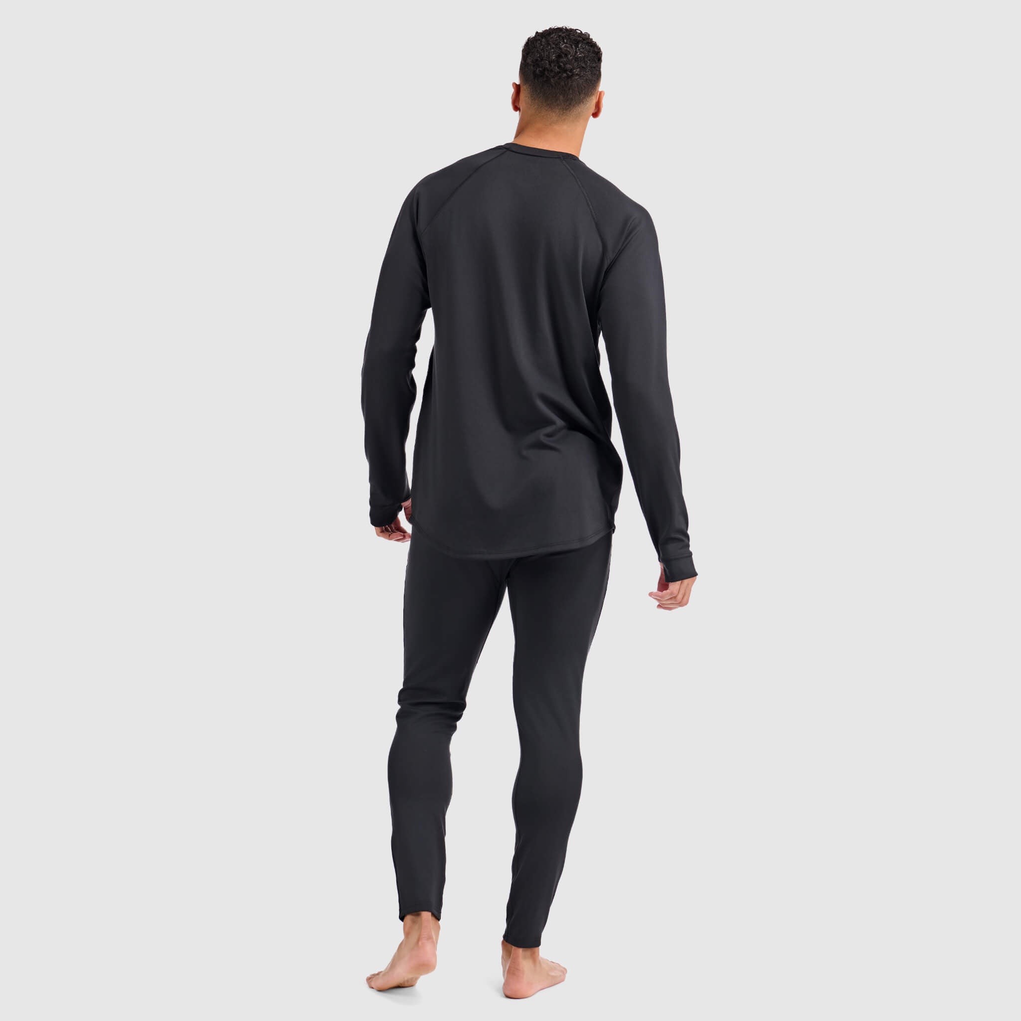 Men's Summit Base Layer Crewneck BlackStrap #color_black