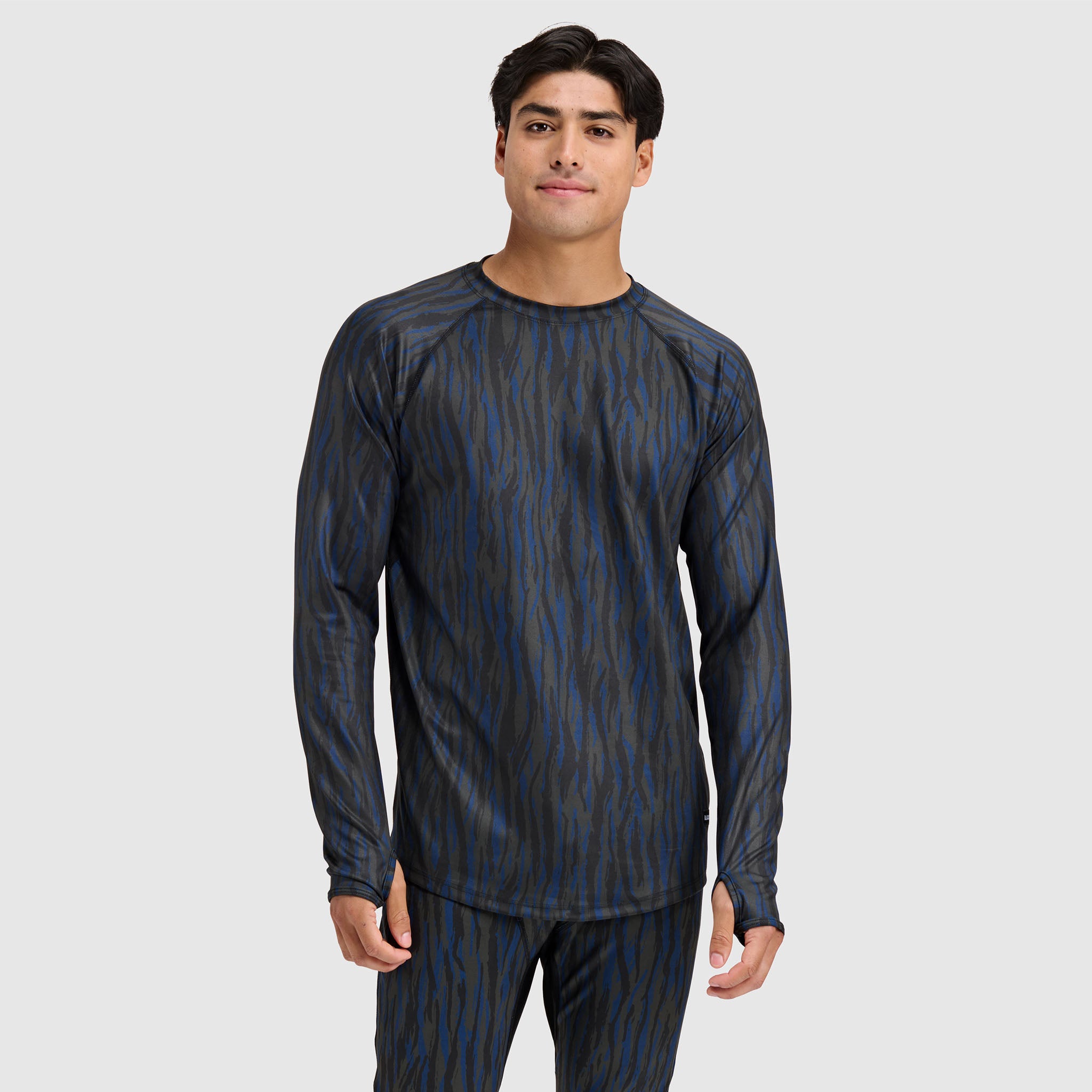 Men's Summit Base Layer Crewneck BlackStrap #color_pondy deschutes