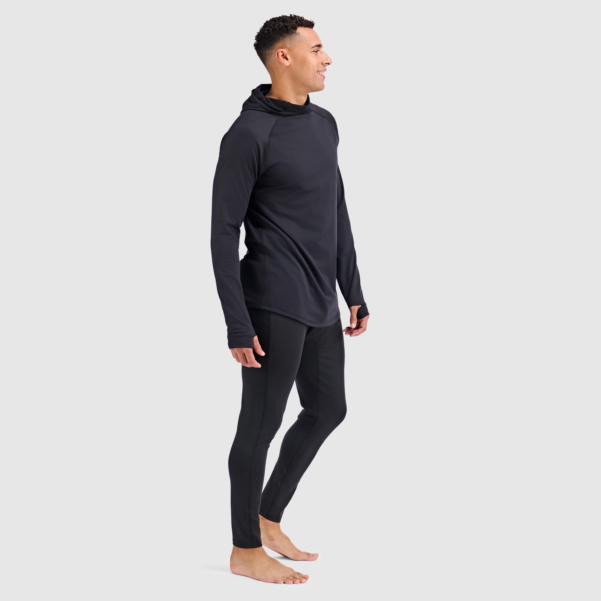 Men's Summit Base Layer Hoodie BlackStrap #color_black