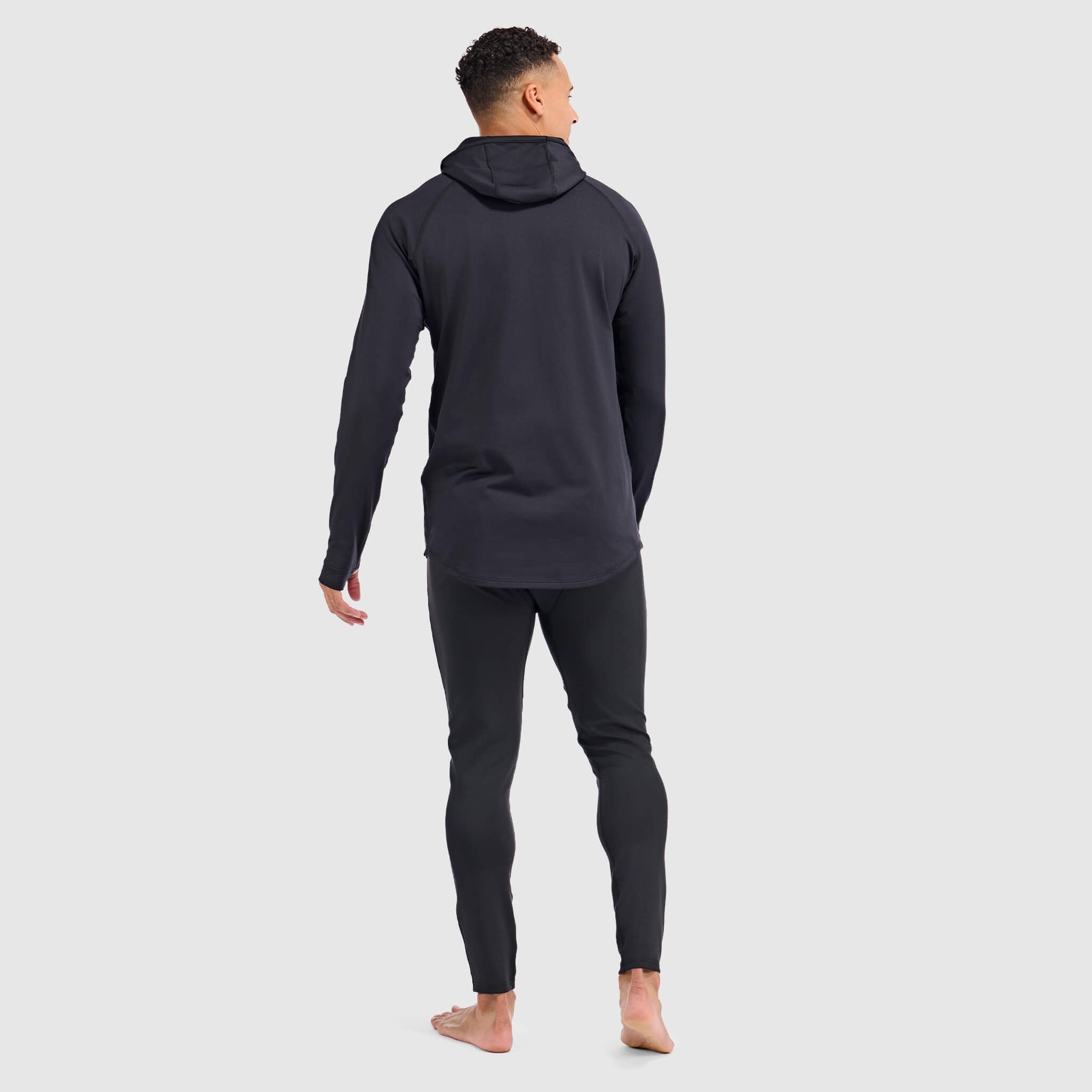 Men's Summit Base Layer Hoodie BlackStrap #color_black