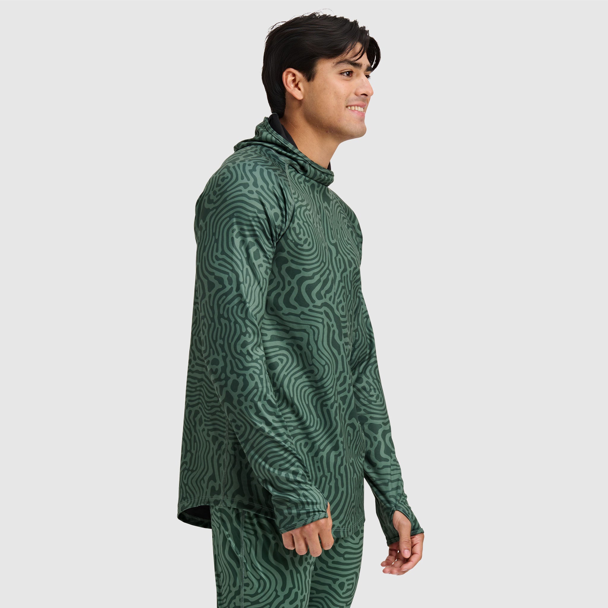 Men's Summit Base Layer Hoodie BlackStrap #color_inprint obsidian