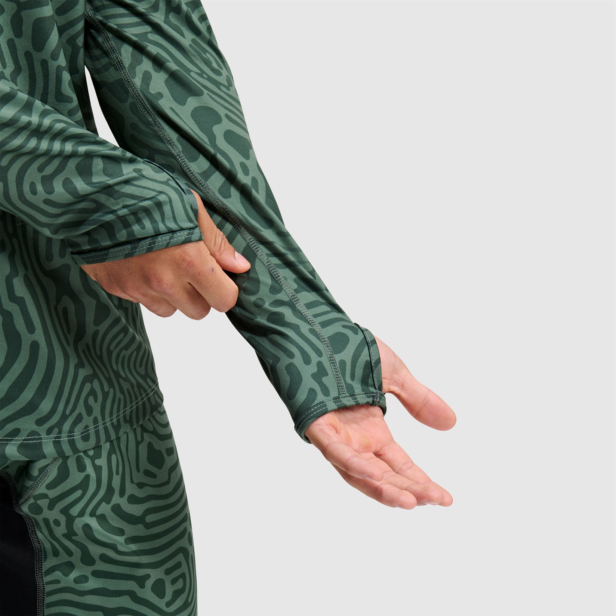 Men's Summit Base Layer Hoodie BlackStrap #color_inprint obsidian