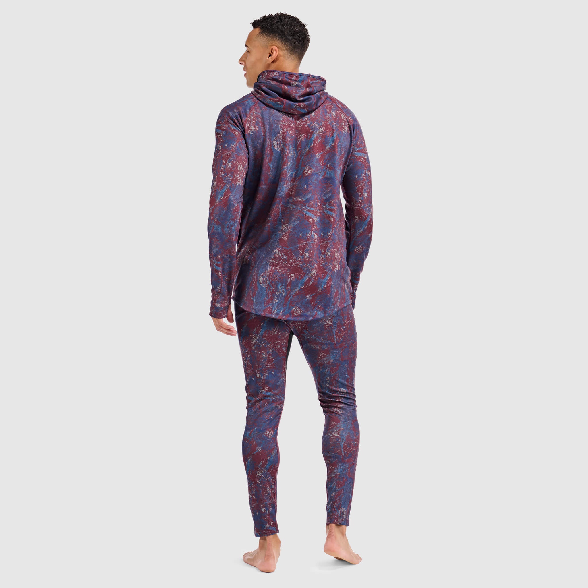 Men's Summit Base Layer Hoodie BlackStrap #color_pulse-cherry