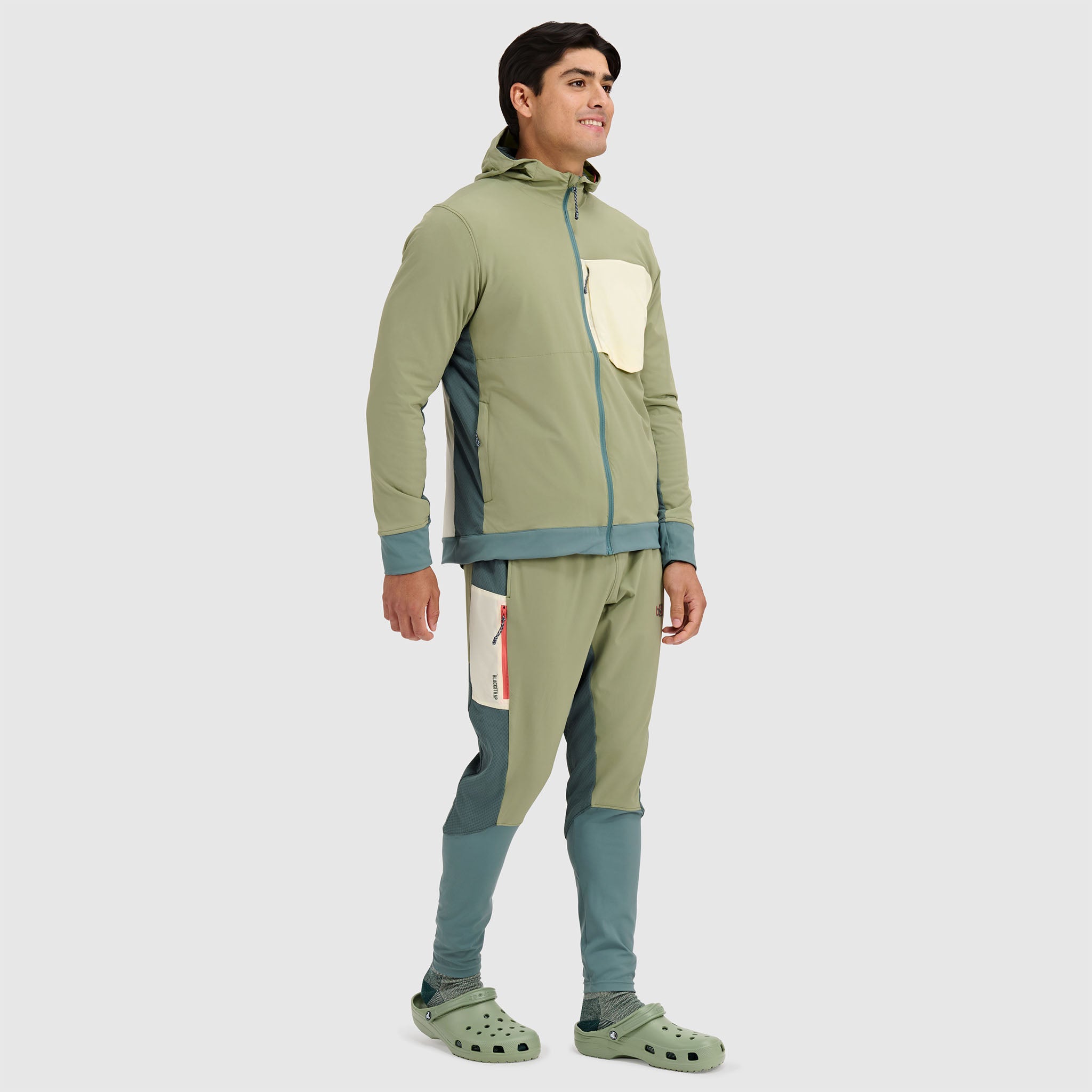 BlackStrap Mens Tribrid full zip Jacket #color_sagebrush