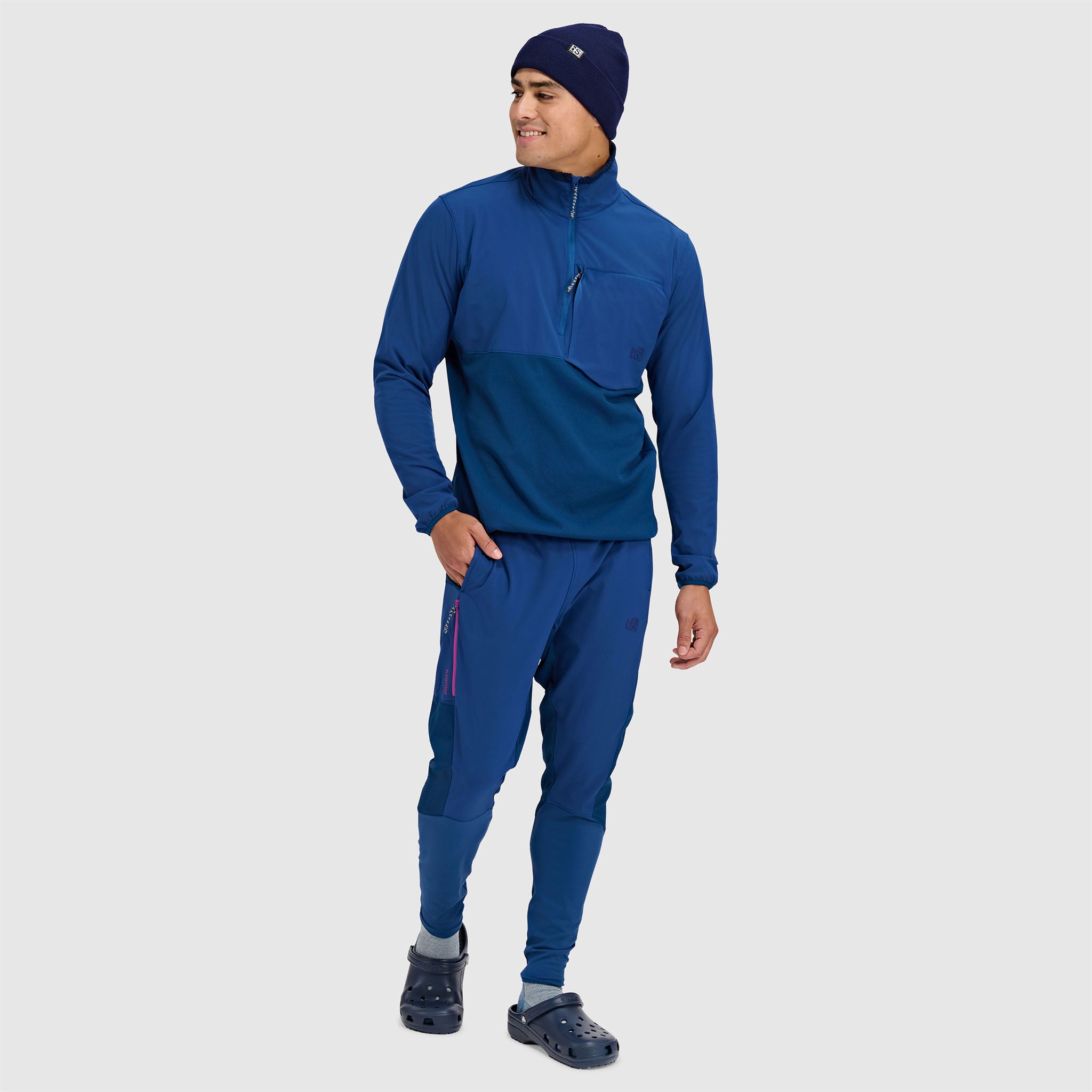 BlackStrap Mens Tribrid Grid Fleece Pant #color_deschutes