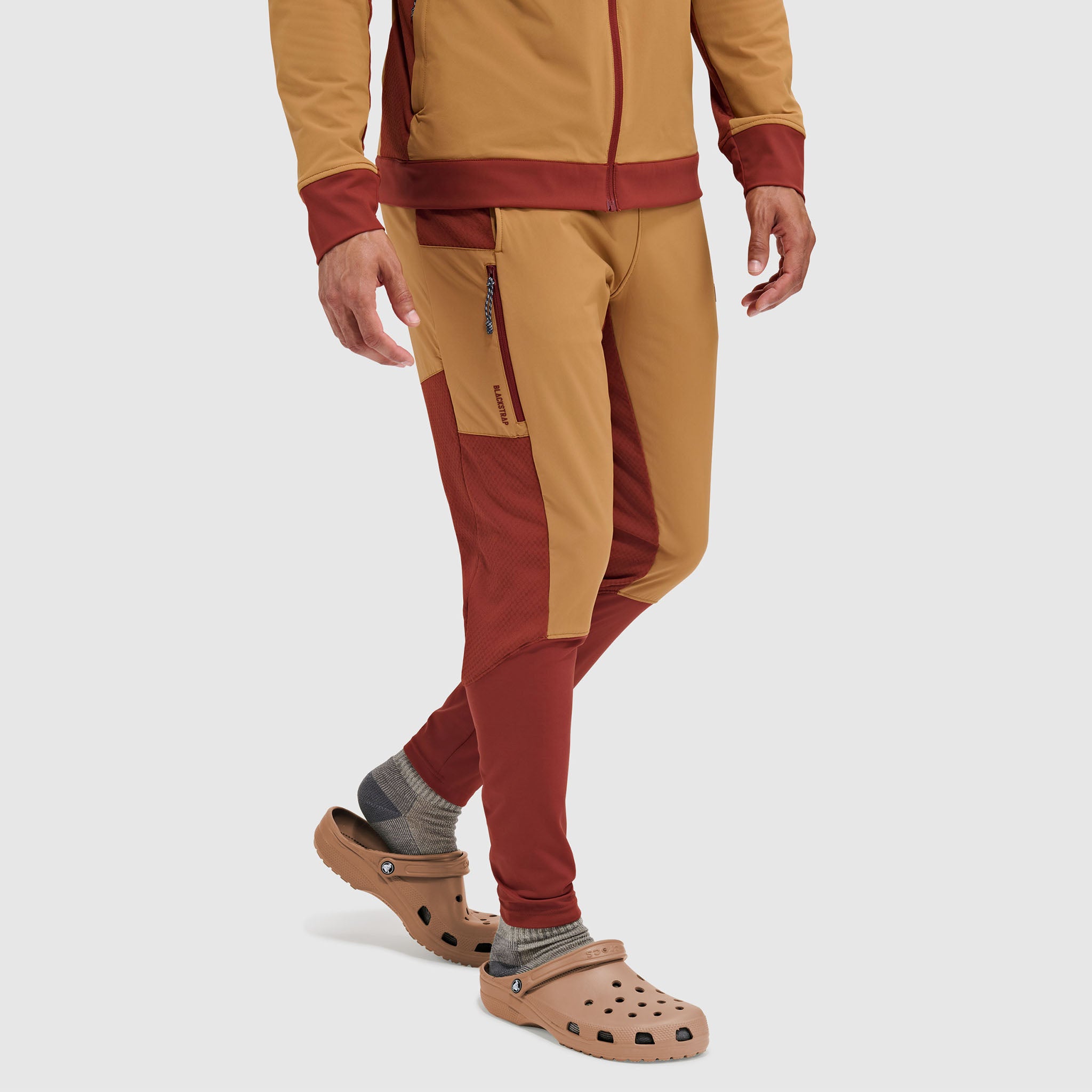 BlackStrap Mens Tribrid Grid Fleece Pant #color_fossil