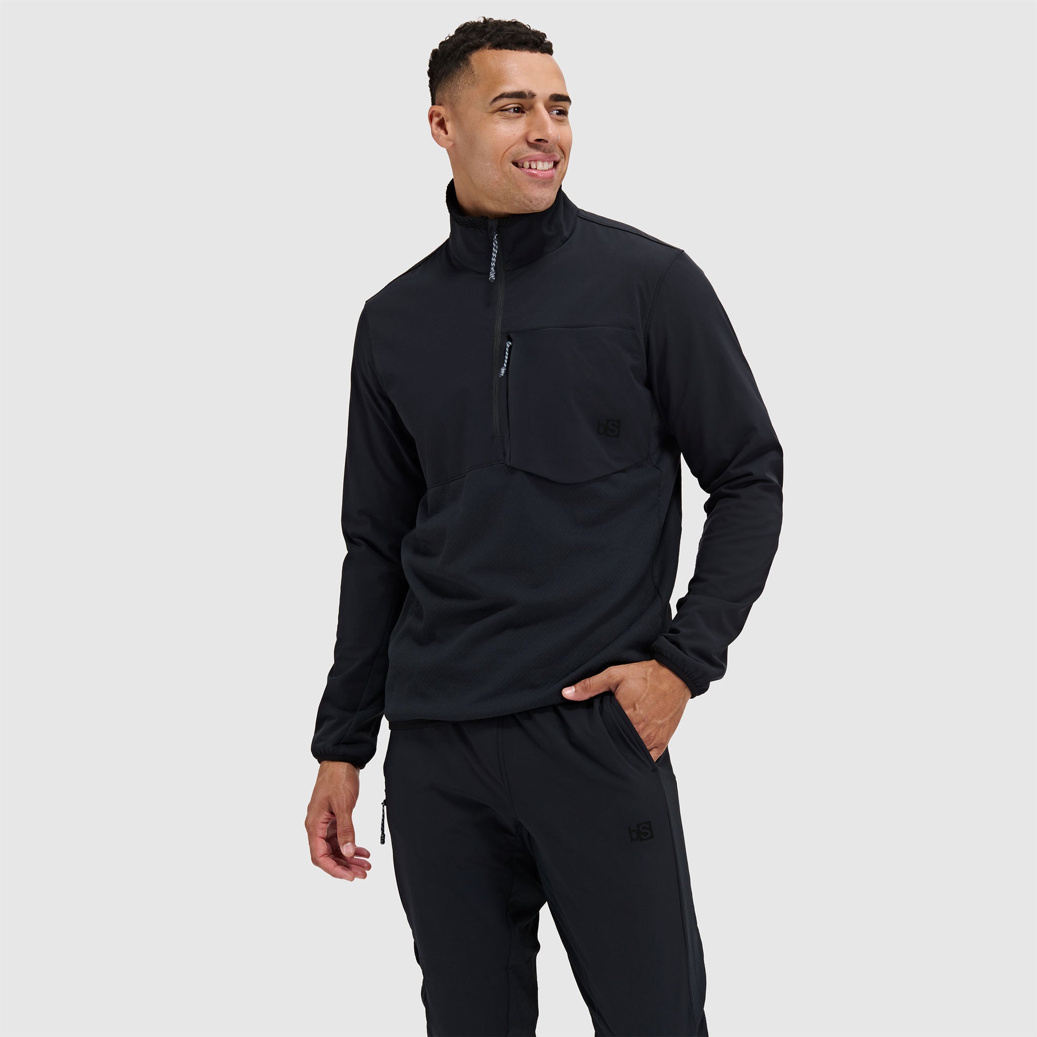 BlackStrap mens Tribrid Half Zip Jacket #color_black