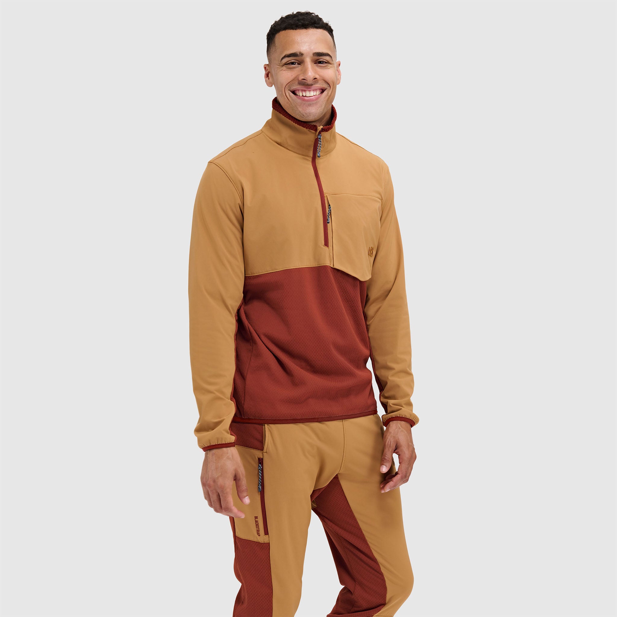 BlackStrap mens Tribrid Half Zip Jacket #color_fossil