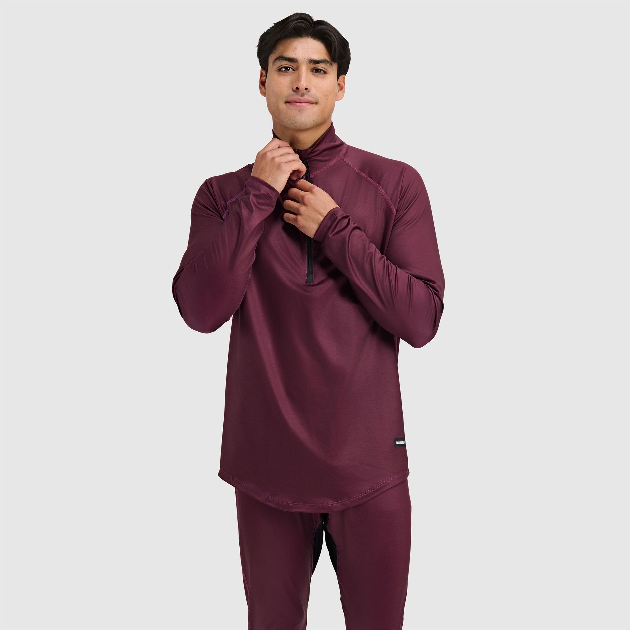 BlackStrap Mens Vista Quater Zip Pullover #color_cherry