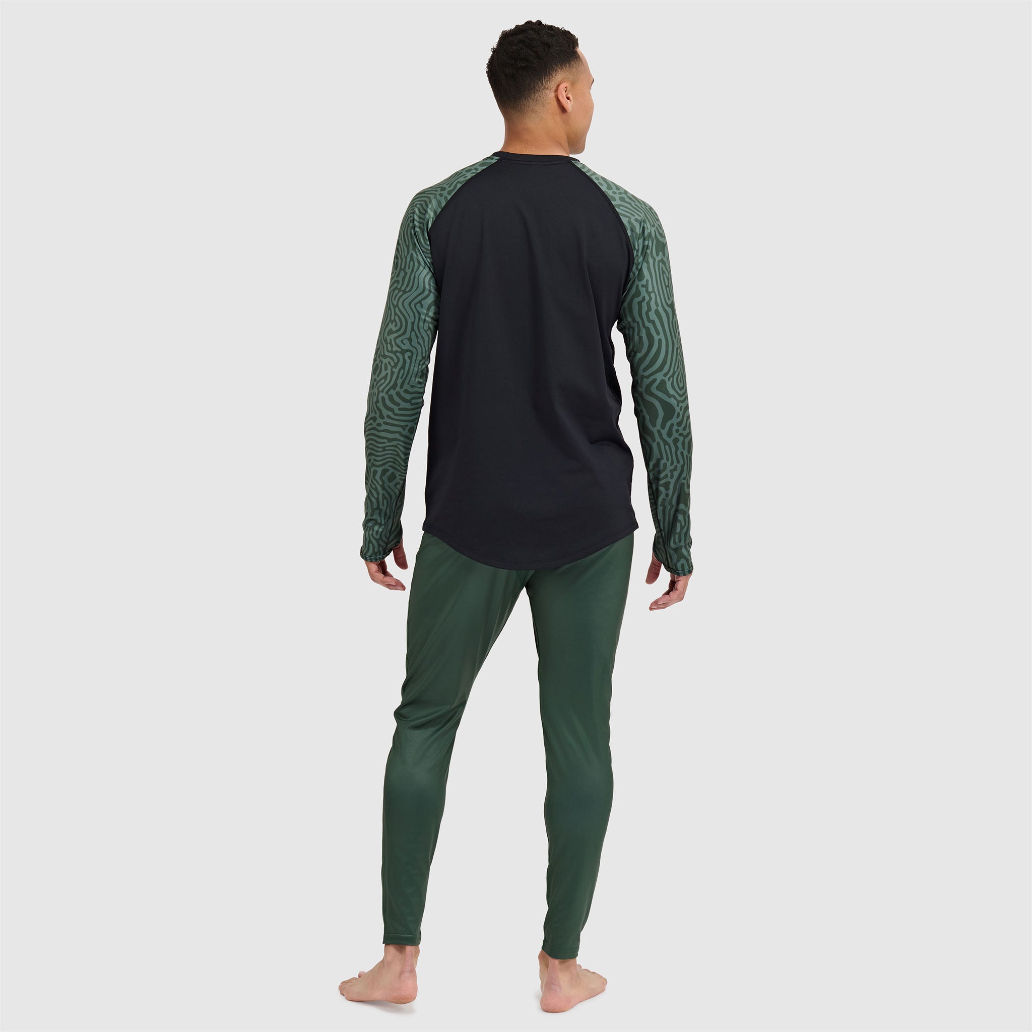 BlackStrap Men's Vista Baselayer Crewneck Long Sleeve #color_inprint obsidian