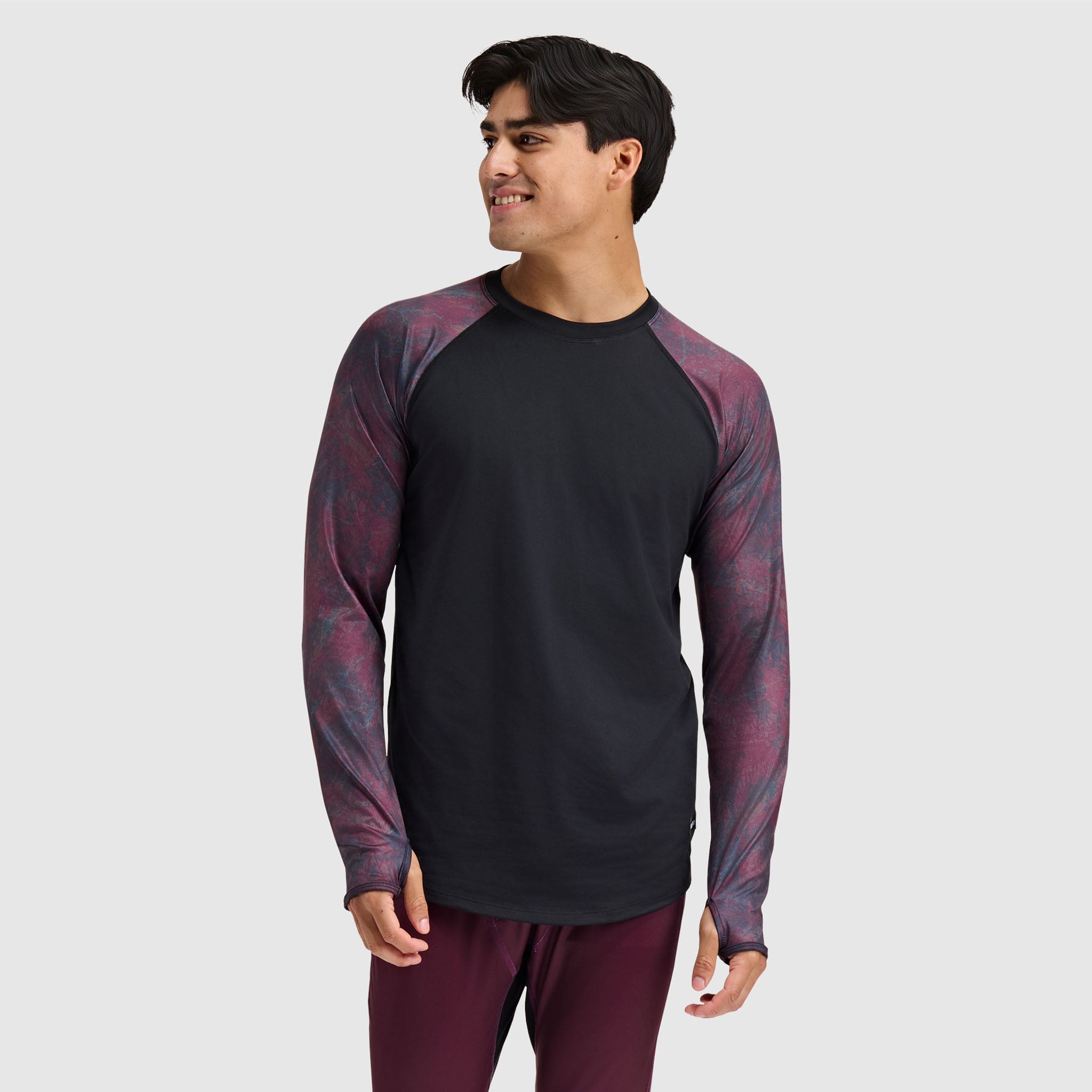 BlackStrap Men's Vista Baselayer Crewneck Long Sleeve #color_pulse cherry