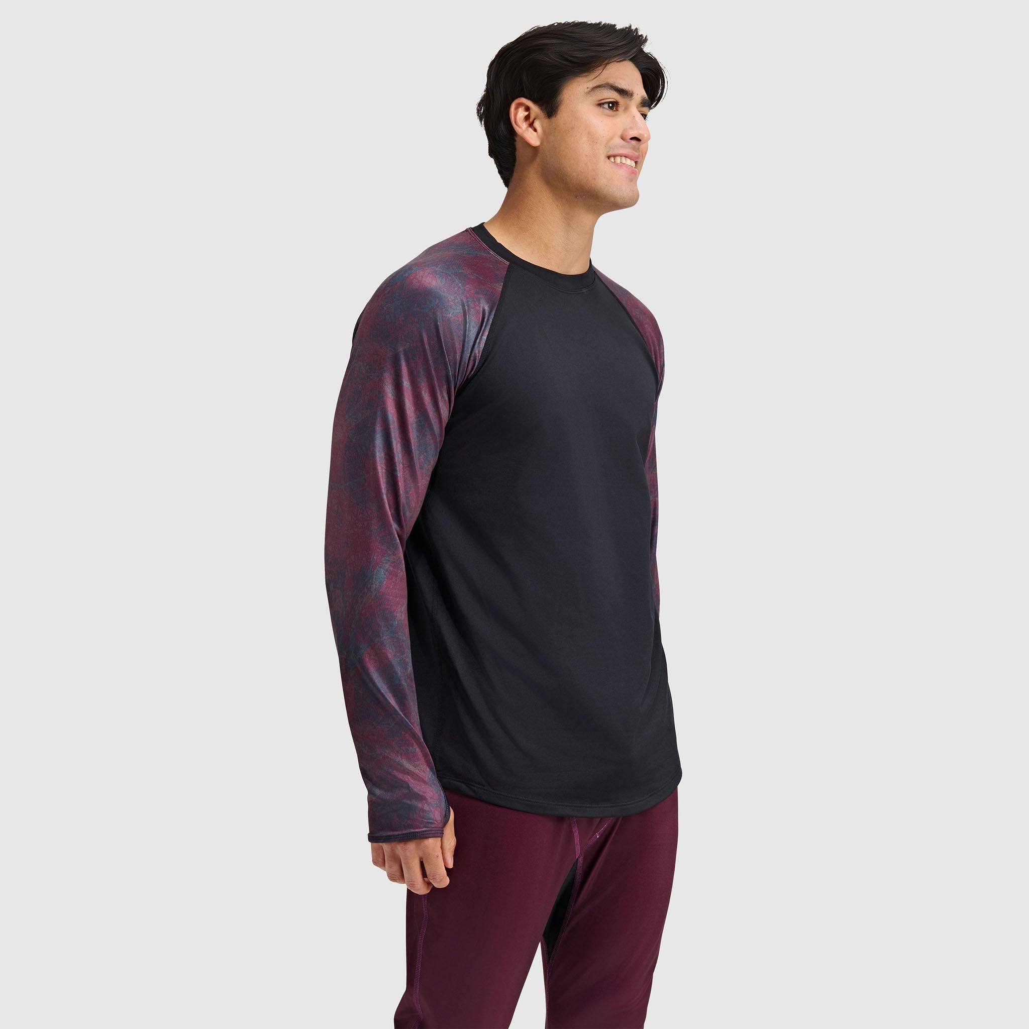 BlackStrap Men's Vista Baselayer Crewneck Long Sleeve #color_pulse cherry